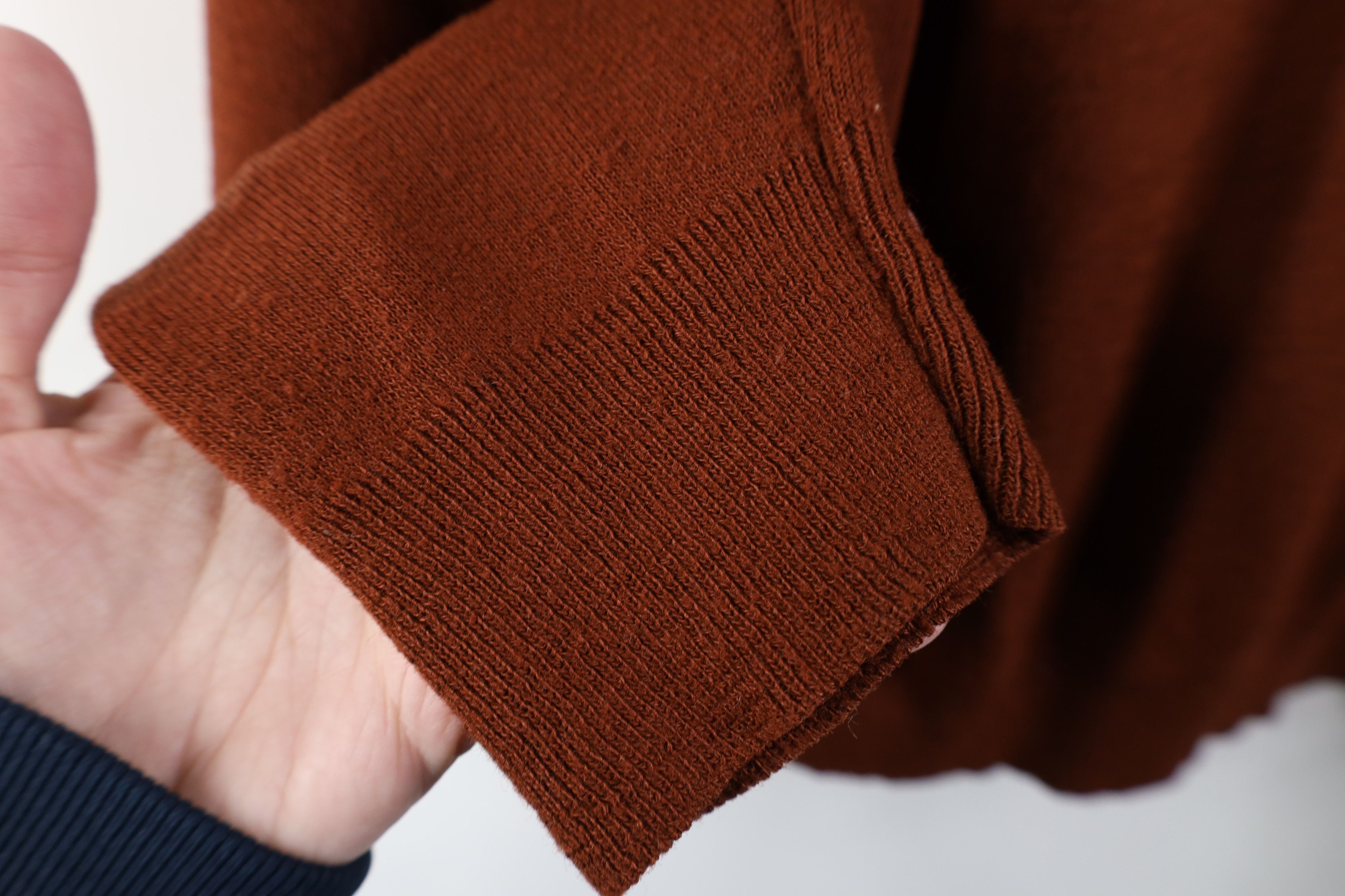 Vintage Vintage 70s Streetwear Knit V-Neck Sweater Rust Brown USA Size US XL / EU 56 / 4 - 7 Thumbnail