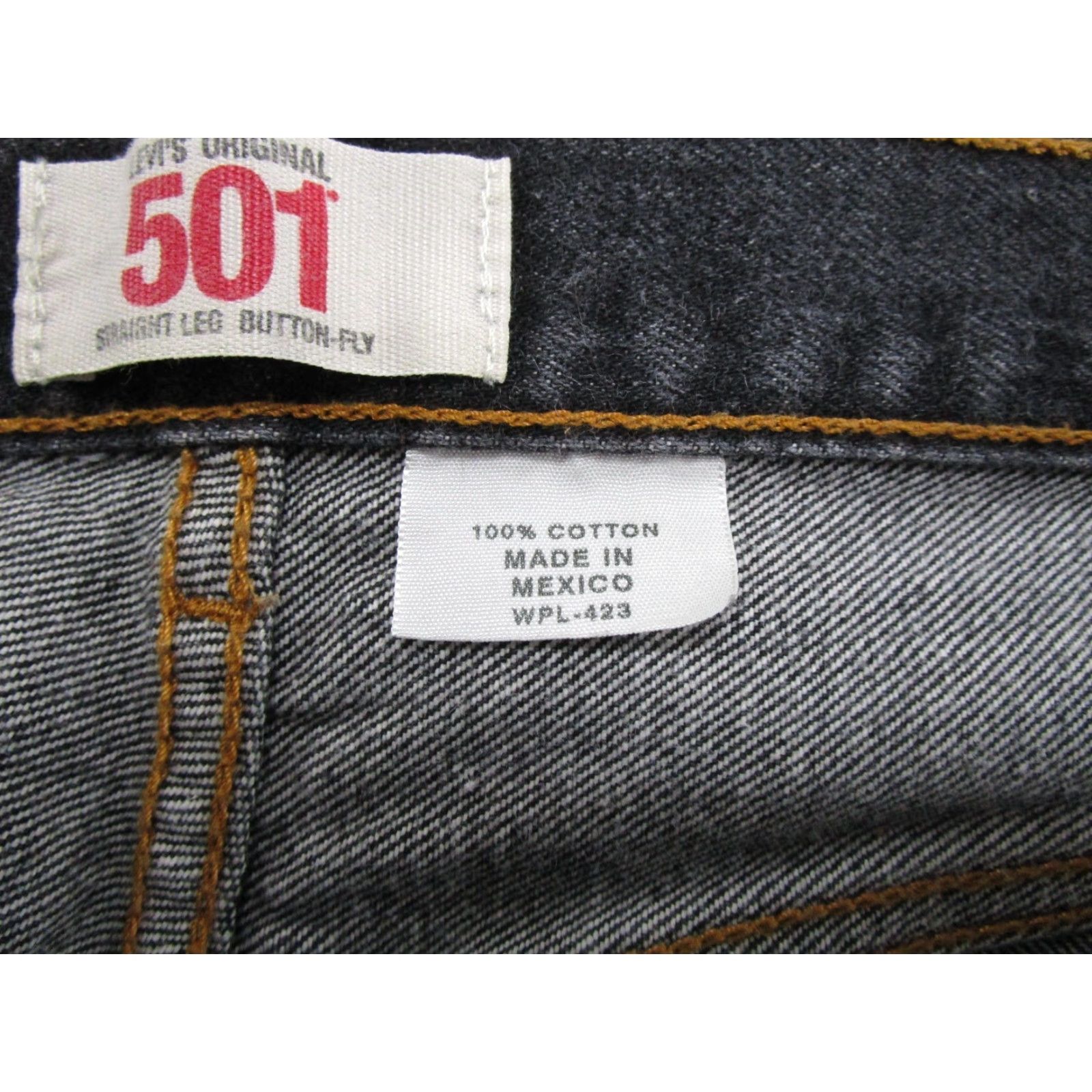 Levi's Vintage Levi's 501 Jeans Black 36x30 Button Fly Straight 34x28 Men Regular Denim Cotton Jeans Y2K Mens Black Size US 36 / EU 52 - 5 Thumbnail