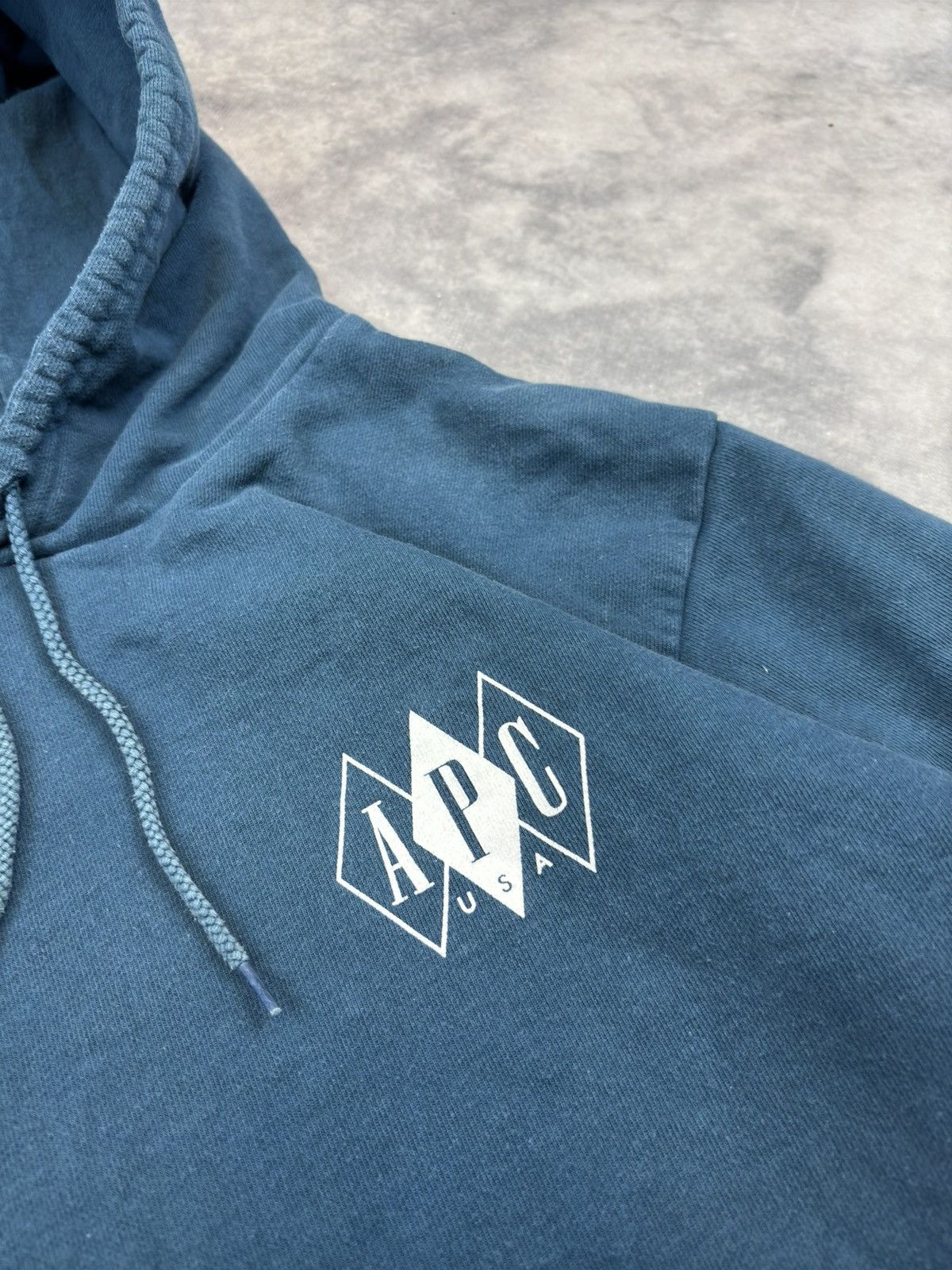 A.P.C. × Vintage Vintage A.P.C US Logo Hoodie Blue Designer Archive Luxury Size US XL / EU 56 / 4 - 3 Thumbnail
