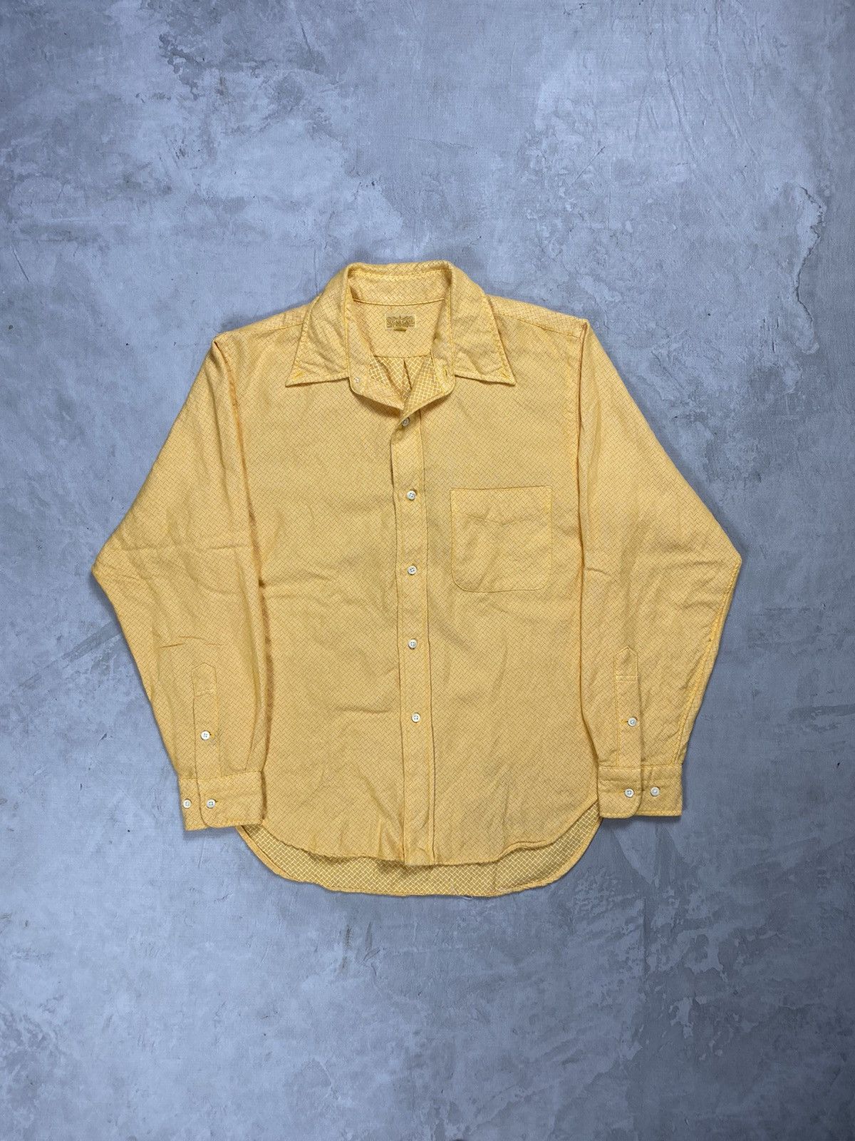 image of Sugar Cane Button Shirt in Yellow, Men's (Size Medium)