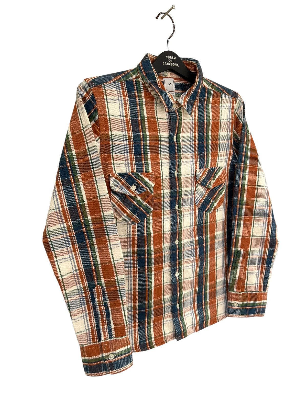 Flannel SEA Made in Japan Double Pocket Gusset Flannel Shirt Size US S / EU 44-46 / 1 - 10 Thumbnail