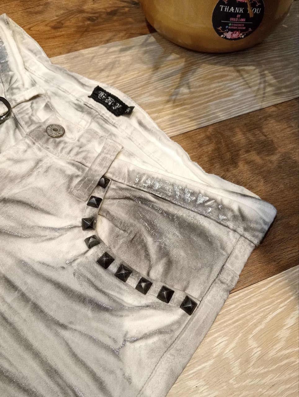Japanese Brand K.U.I ASH PUNK CREASE CLOUDY COAT DENIM - SIZE 30 Size US 30 / EU 46 - 5 Thumbnail