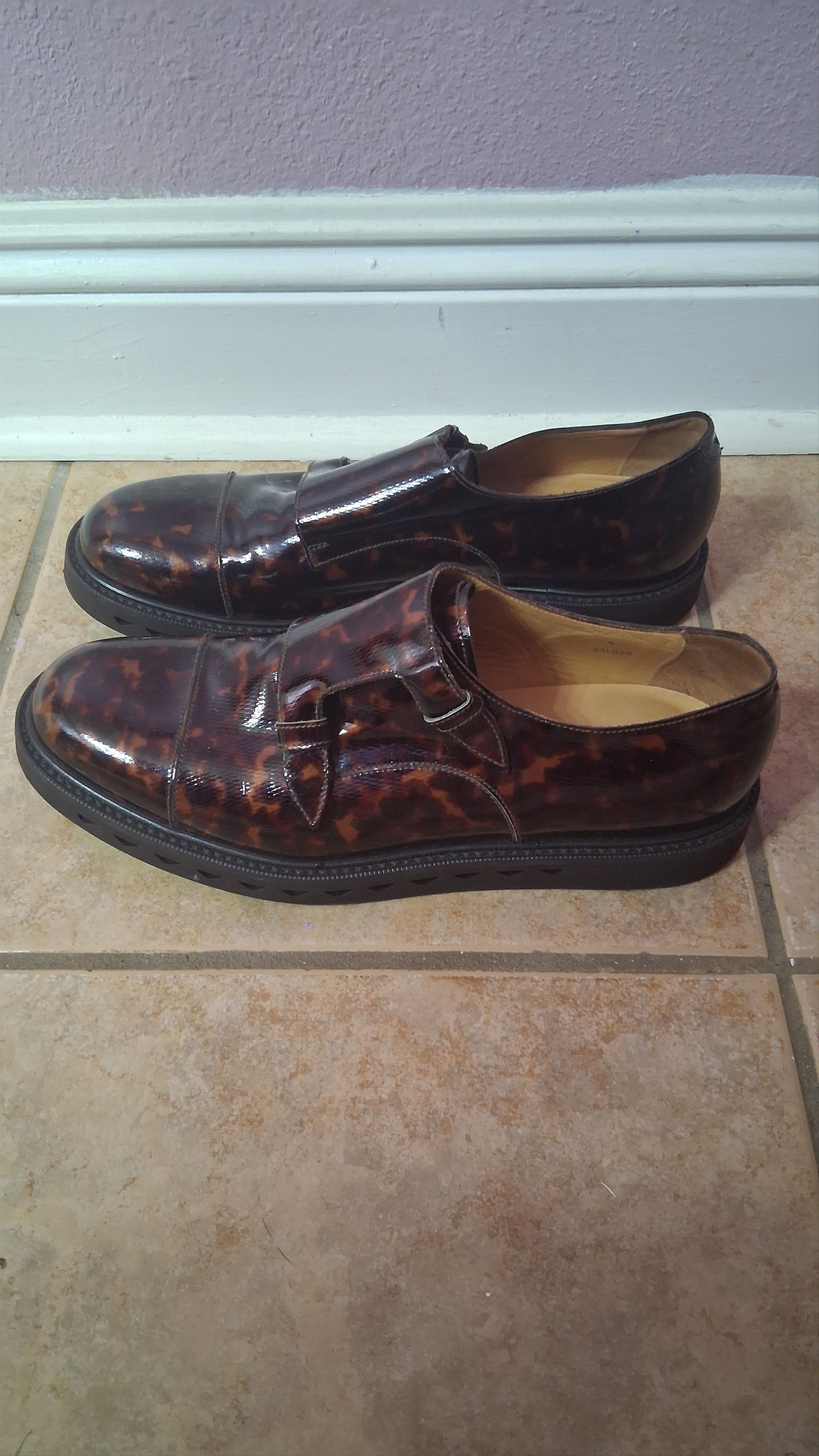 Emporio Armani × Our Legacy Tortoiseshell Patent leather shoes Size US 9 / EU 42 - 2 Thumbnail