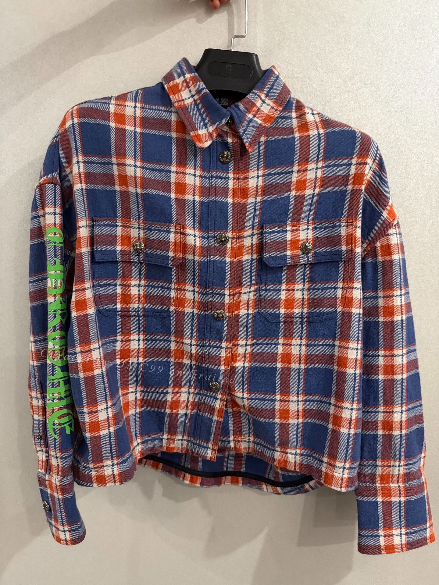 Chrome Hearts Chrome Hearts Plaid Sanskrit Shirt Size L / US 10 / IT 46 - 1 Thumbnail