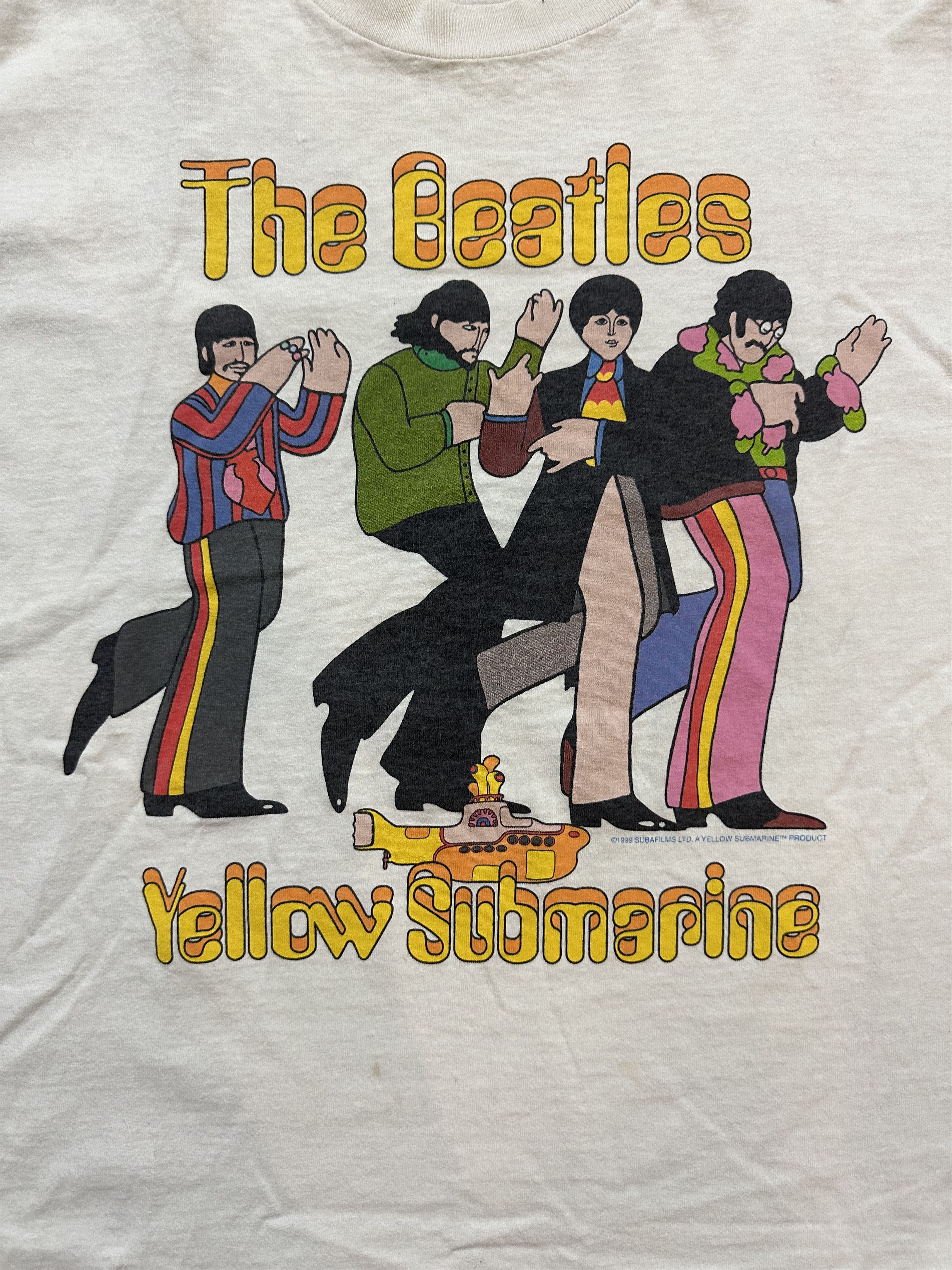 Band Tees VINTAGE THE BEATLES TEE YELLOW SUBMARINE 1999 Size US XL / EU 56 / 4 - 5 Thumbnail