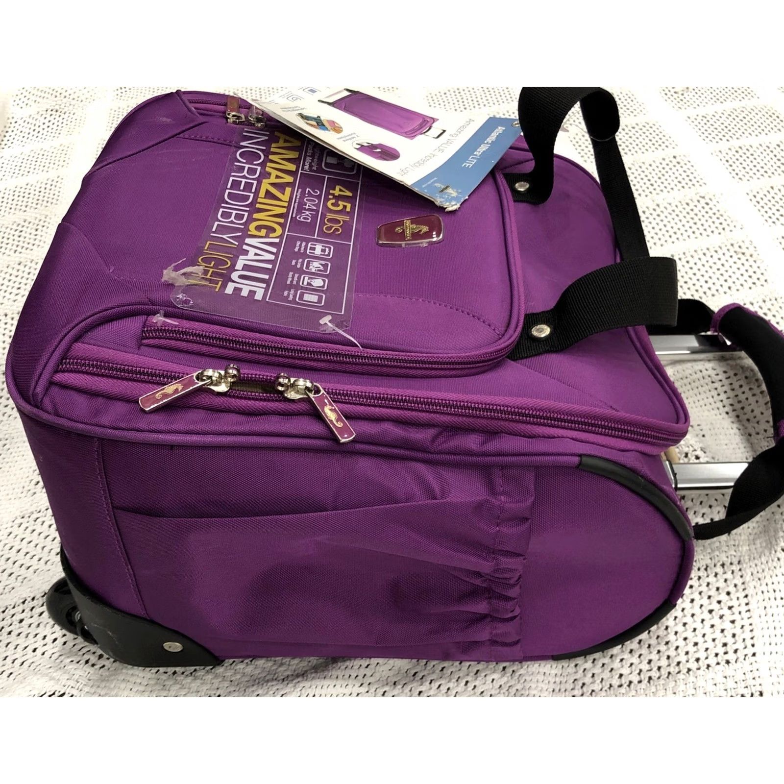 Vintage Atlantic Ultra Lite Softsides Rolling Underseat Carry-on Turquoise Blue U15 Size ONE SIZE - 3 Thumbnail