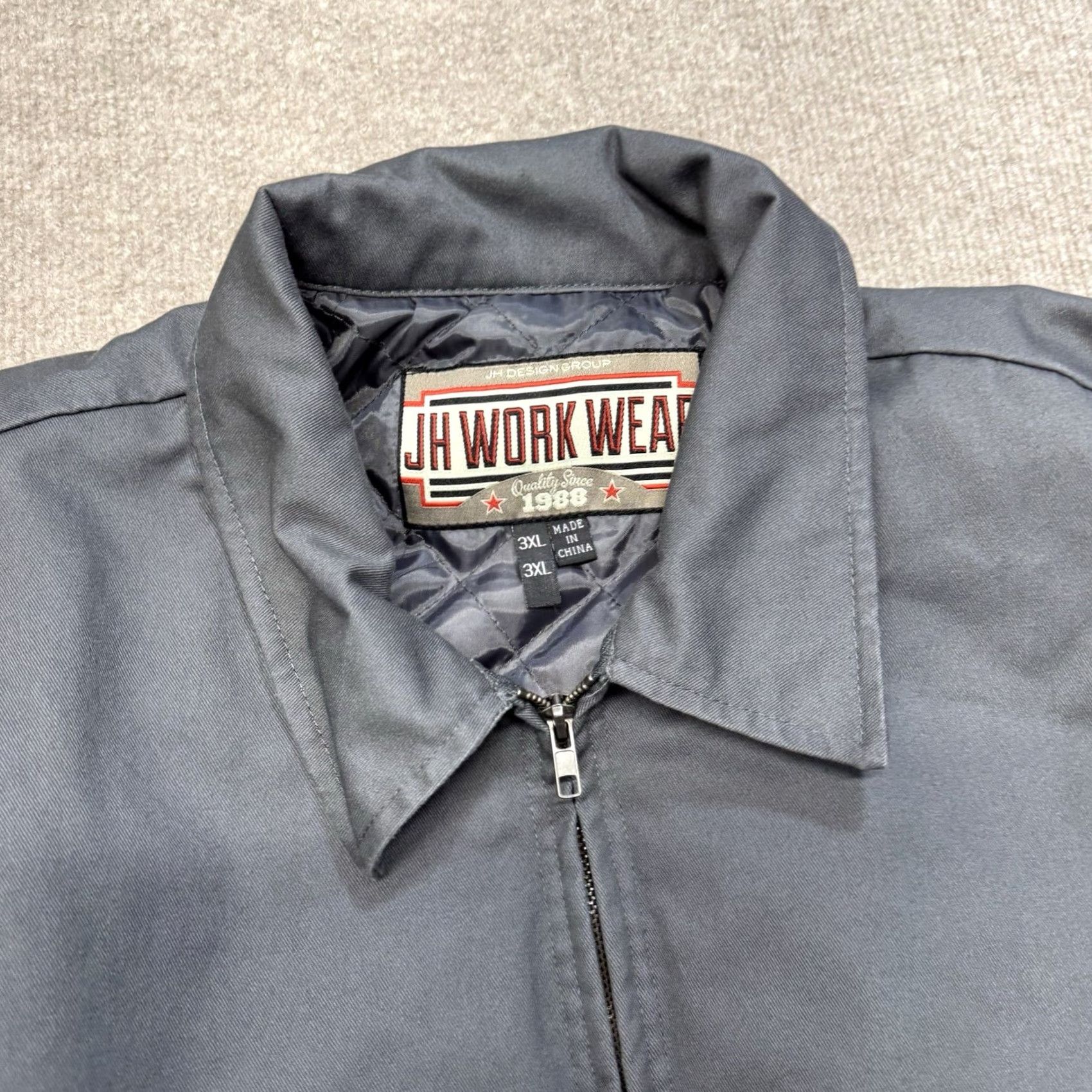 Hamilton VINTAGE Jeff Hamilton Workwear Jacket Mens 3XL 90s JH Design Canvas Coat Grey Size US XXL / EU 58 / 5 - 3 Thumbnail
