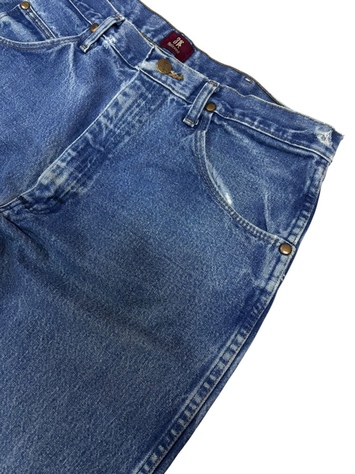 Vintage × Wrangler Vintage Wrangler Blue Relaxed Jeans Size US 34 / EU 50 - 5 Thumbnail