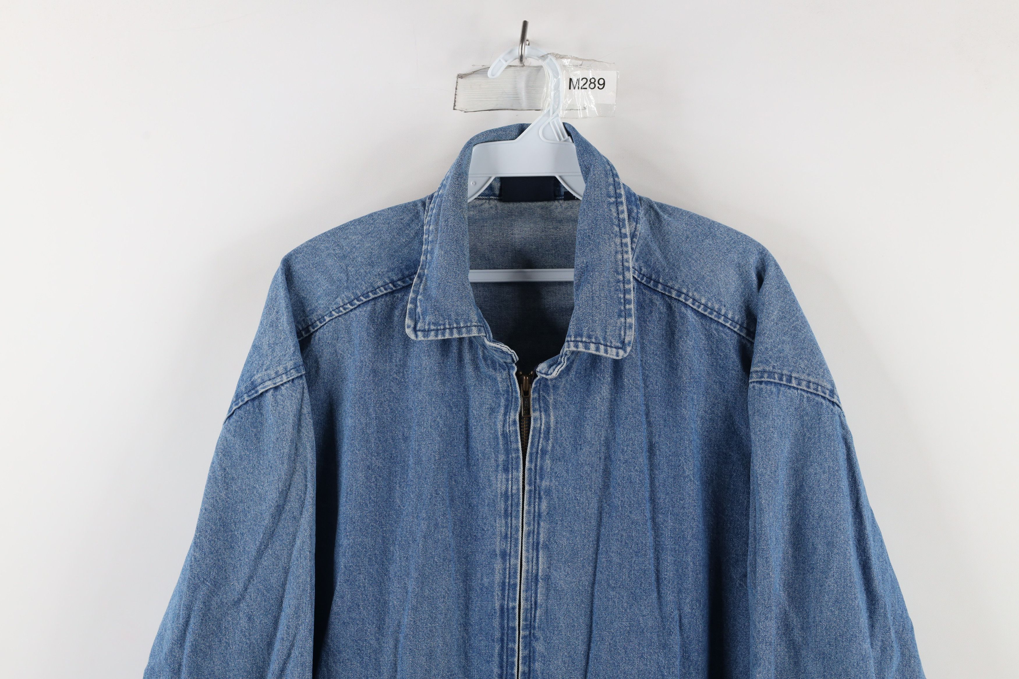Vintage Vintage 90s Streetwear Full Zip Denim Jean Bomber Jacket USA Size US L / EU 52-54 / 3 - 2 Thumbnail