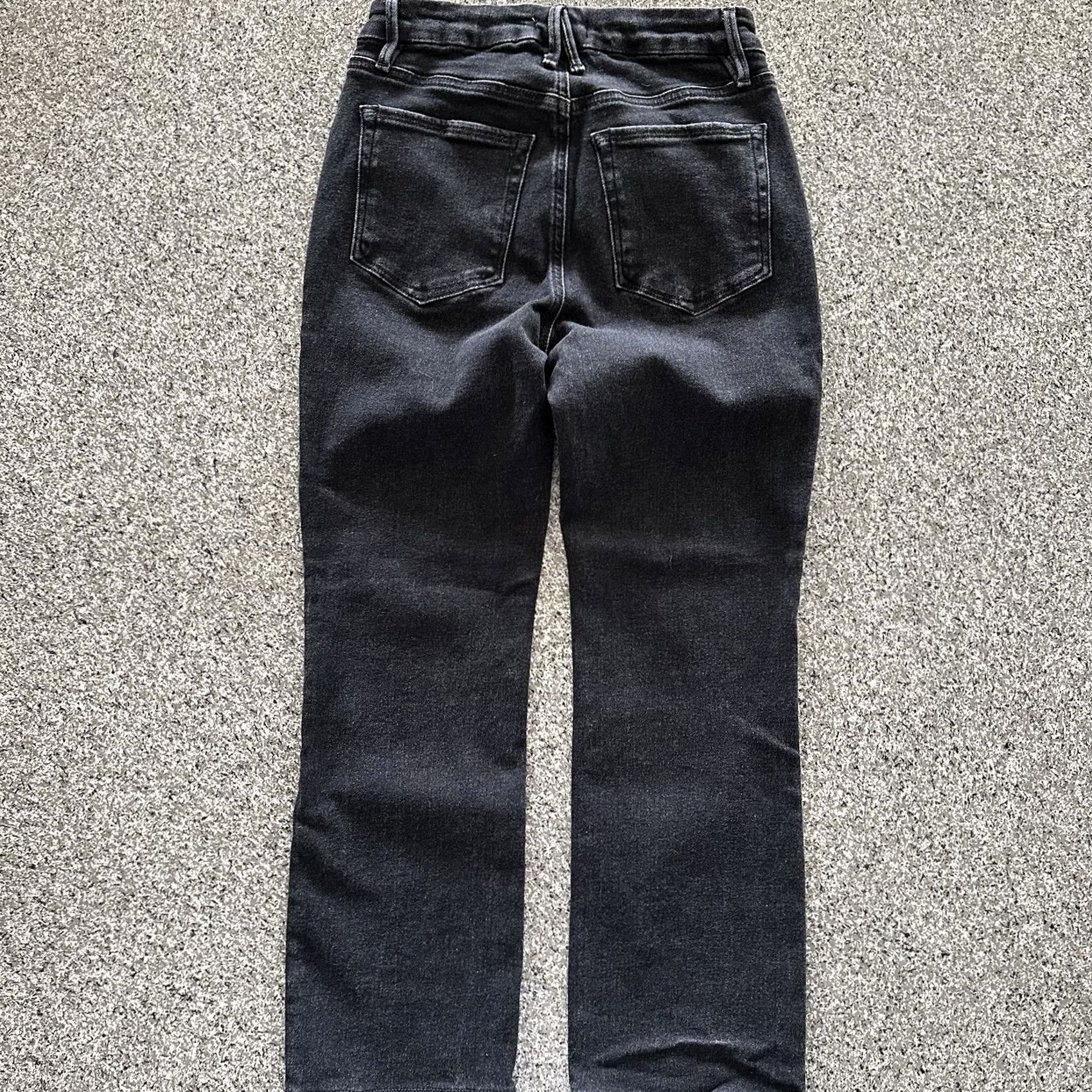 Good American Good American Jeans Womens 4 27x25 Mid Rise Straight Black Jeans Size 27" / US 4 / IT 40 - 4 Thumbnail