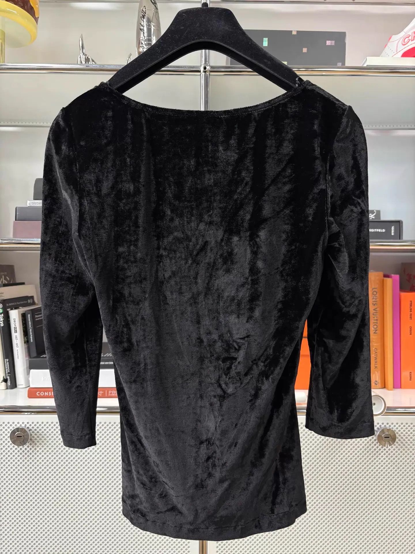 Chanel Chanel 25K Women's Black Velvet Bow 3/4Sleeve Top 36 Size XS / US 0-2 / IT 36-38 - 9 Thumbnail