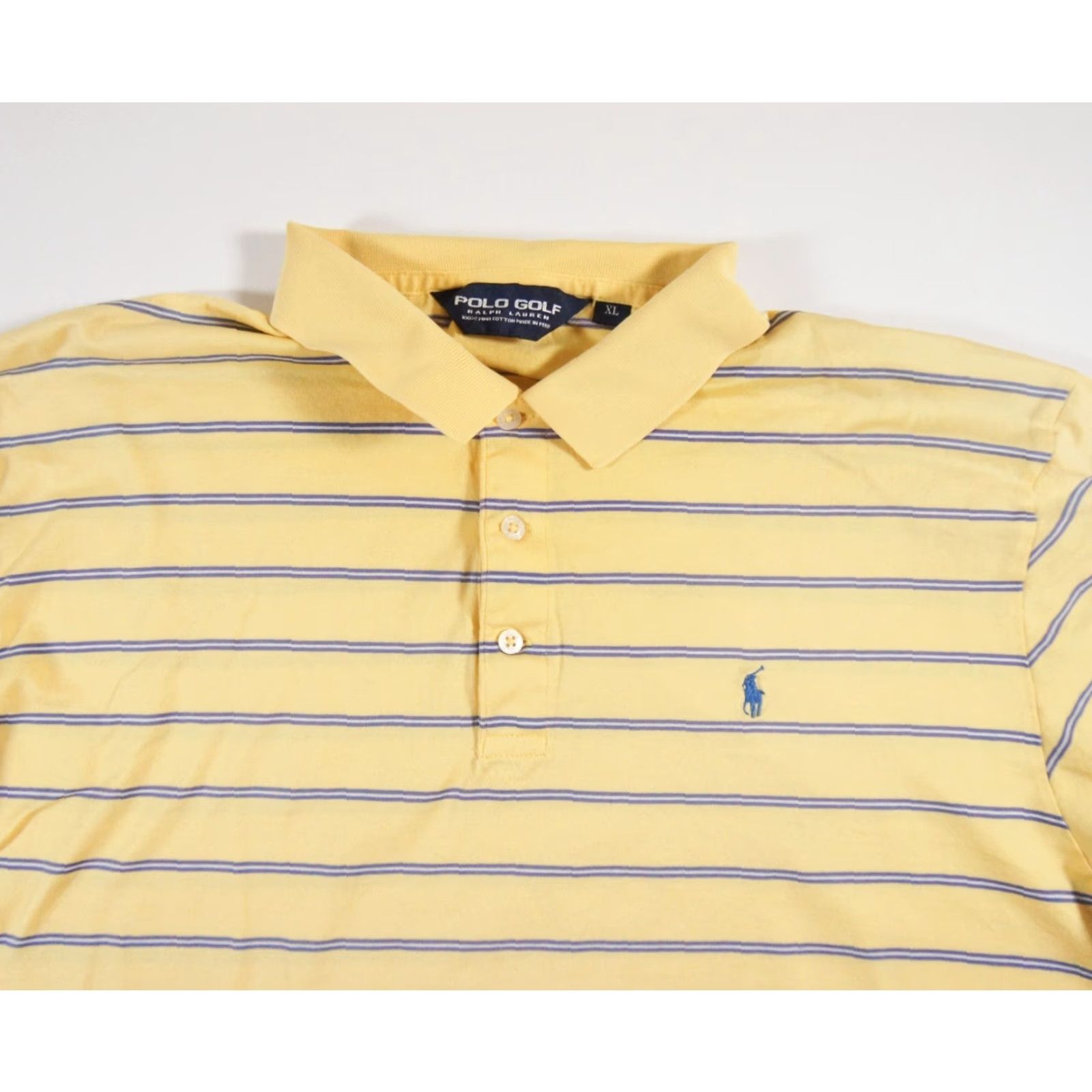 Polo Ralph Lauren VINTAGE Ralph Lauren Polo Shirt Mens XL Short Sleeve Striped Cotton Casual Preppy Size US XL / EU 56 / 4 - 2 Thumbnail