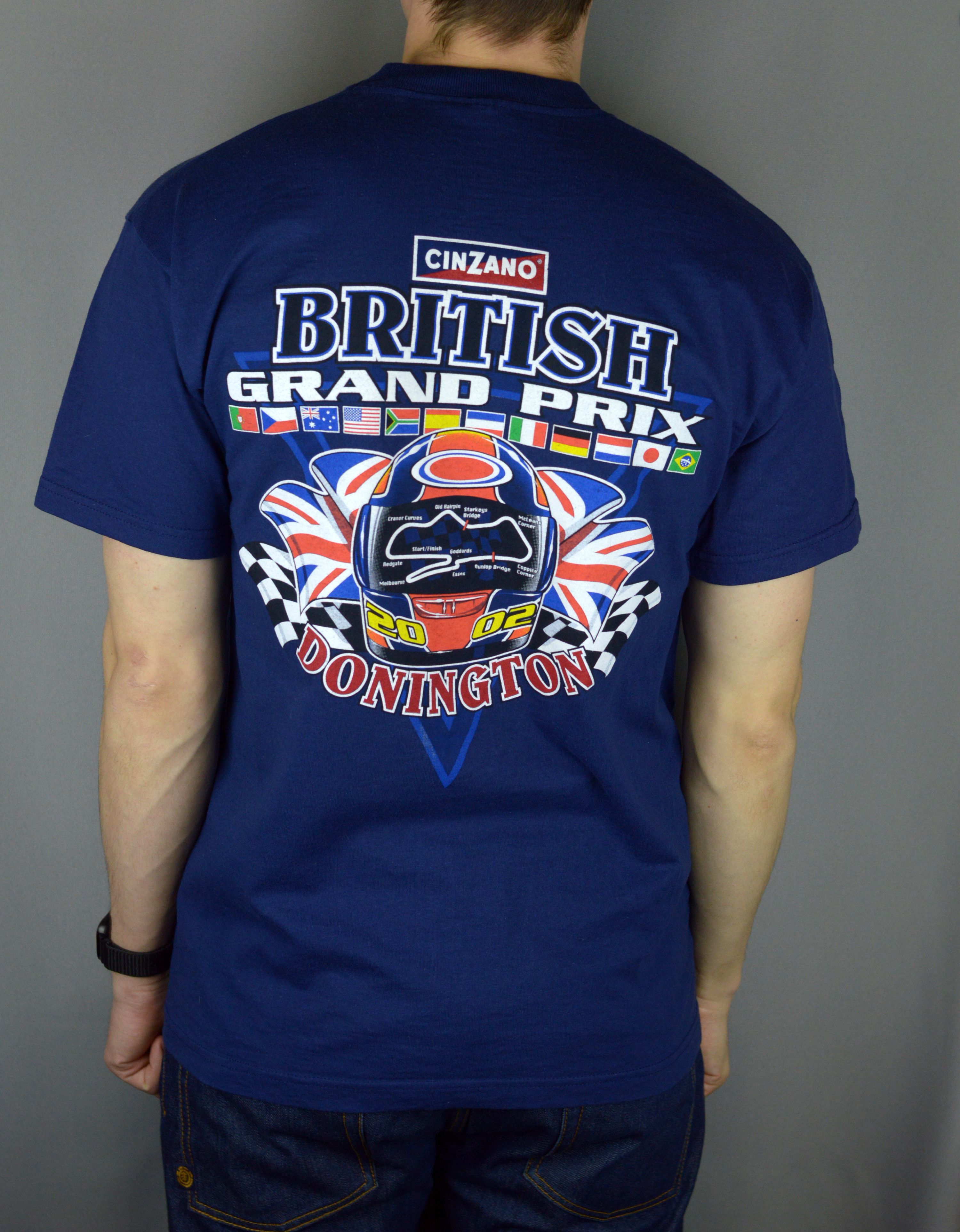 Vintage Vintage British Grand Prix Donington park 2002 t shirt Size US L / EU 52-54 / 3 - 2 Thumbnail