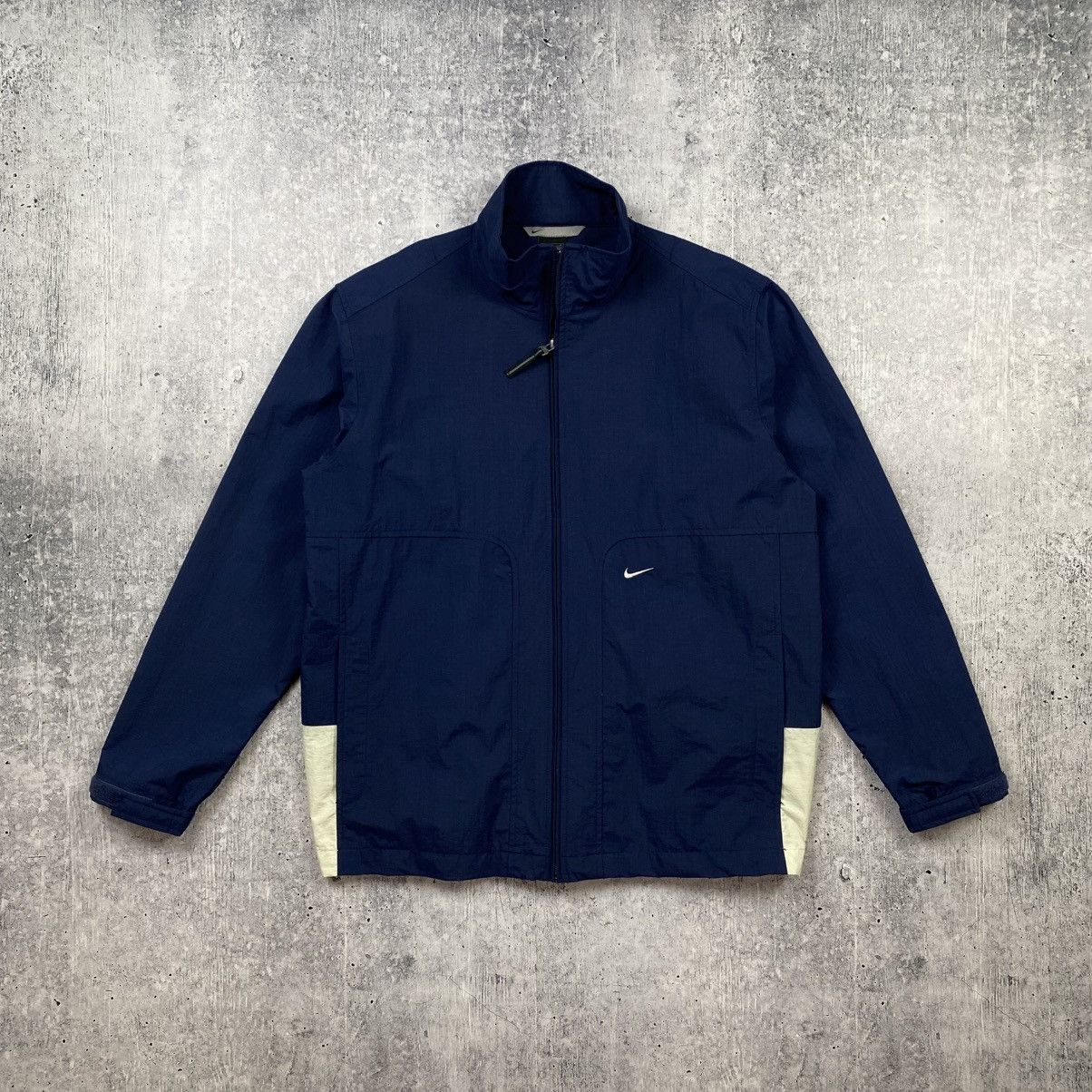 Nike × Vintage Vintage Nike Jacket Swoosh Logo 00s Drill Y2K Size L Size US L / EU 52-54 / 3 - 1 Thumbnail