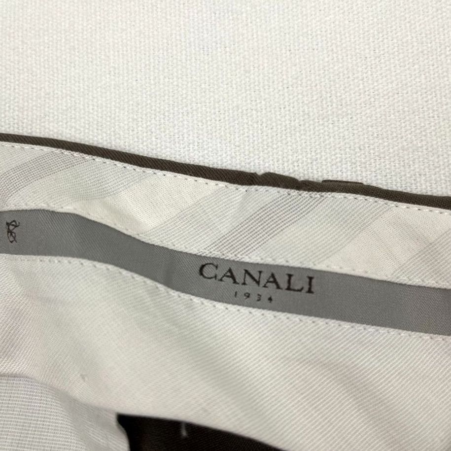Canali Canali Dress Pants Mens 38x29 Straight Brown Wool Trousers Slacks Pleated Cuffed Regular Mens Brown Wool Dress Pants Size US 38 / EU 54 - 2 Thumbnail