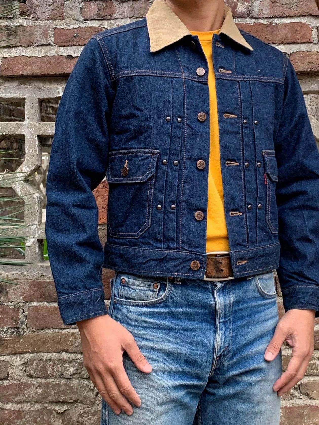 Vintage Vintage Big John Raw Denim Jacket Size US S / EU 44-46 / 1 - 1 Thumbnail