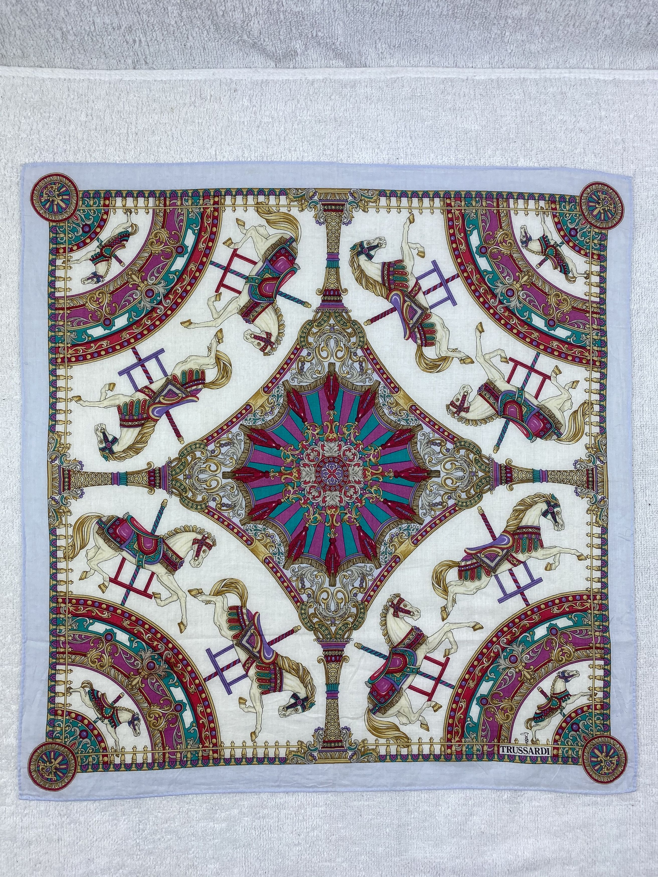 Trussardi × Vintage Trussardi Handkerchief / Bandana / Neckerchief Size ONE SIZE - 3 Thumbnail