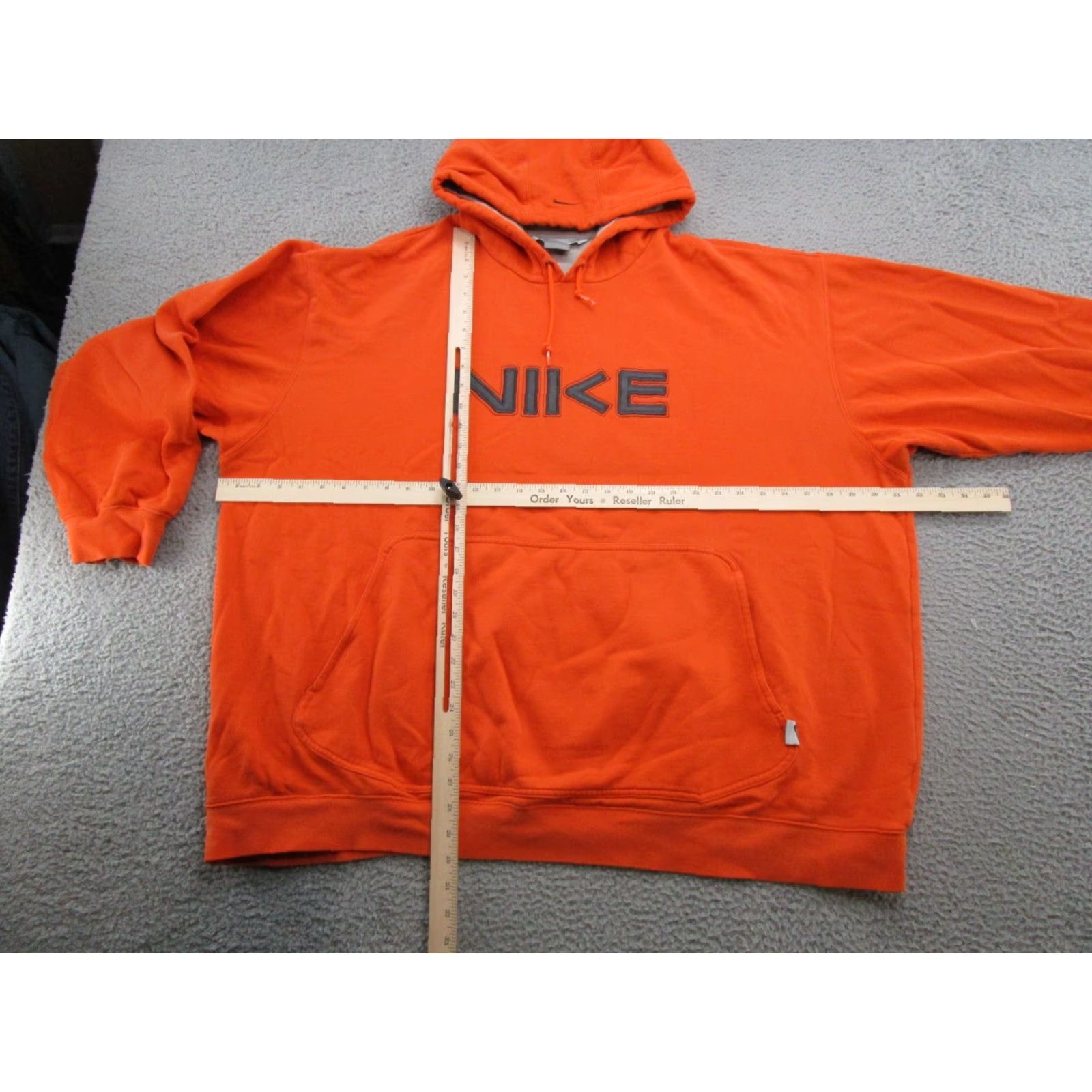 Nike VINTAGE Nike Spell Out Hoodie Swoosh Sweatshirt Orange Men's 3XL Read Size US XXL / EU 58 / 5 - 4 Thumbnail
