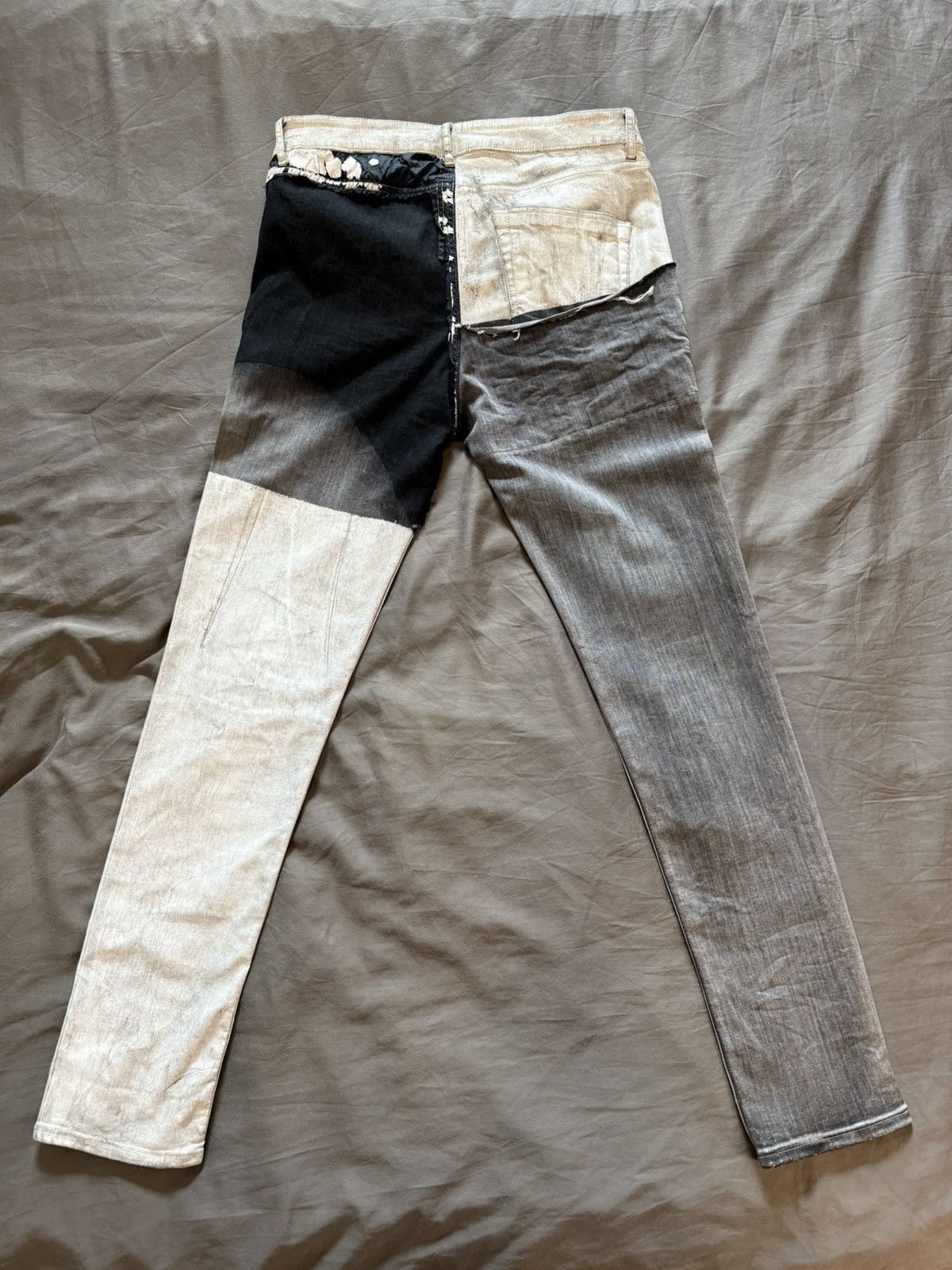 Rick Owens Rick Owens TECUATL S/S 20 White Wax Tyrone Collage Denim Size US 36 / EU 52 - 3 Thumbnail
