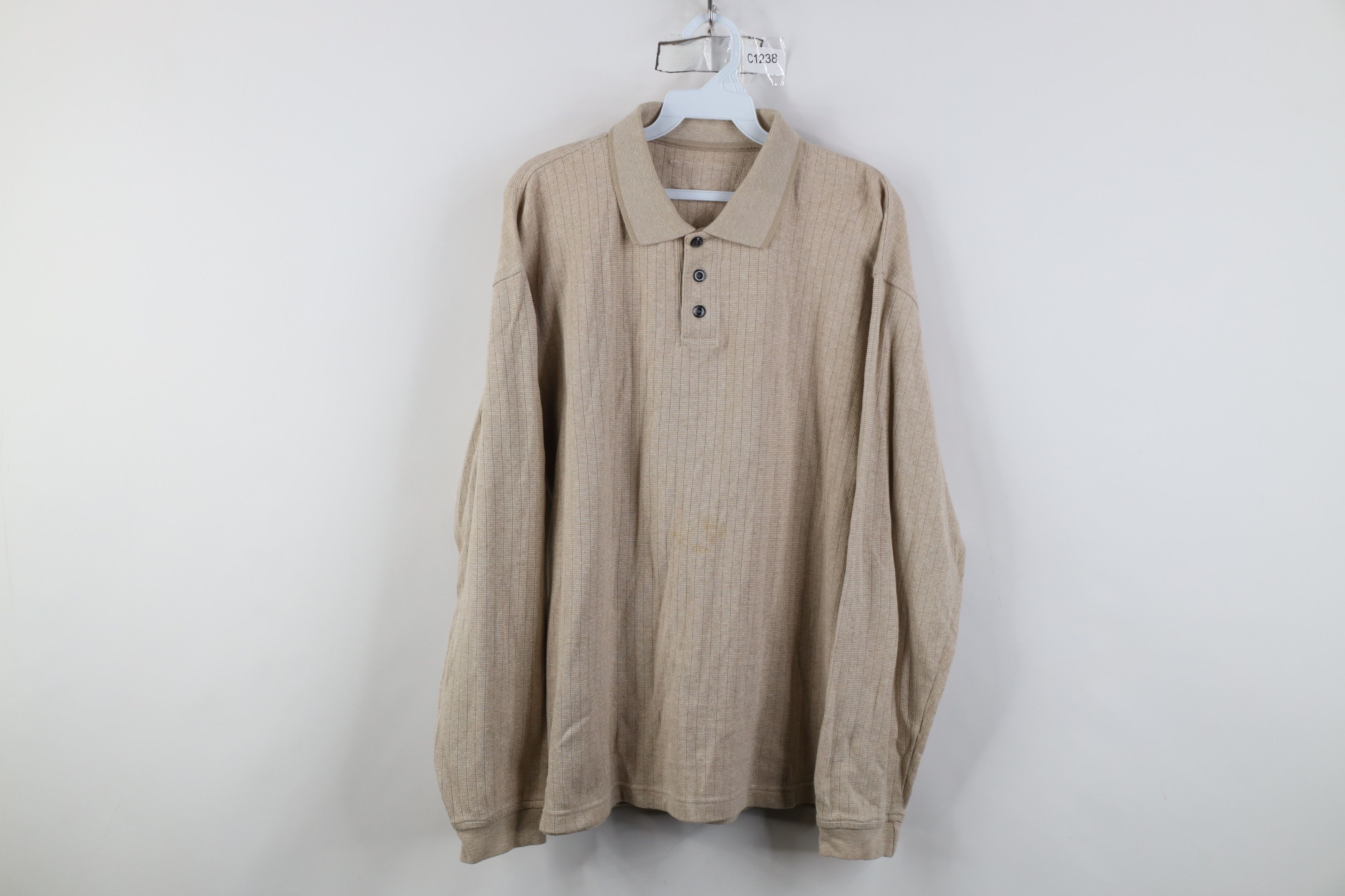 Vintage Vintage Y2K Streetwear Ribbed Knit Long Sleeve Rugby Polo Size US M / EU 48-50 / 2 - 1 Thumbnail