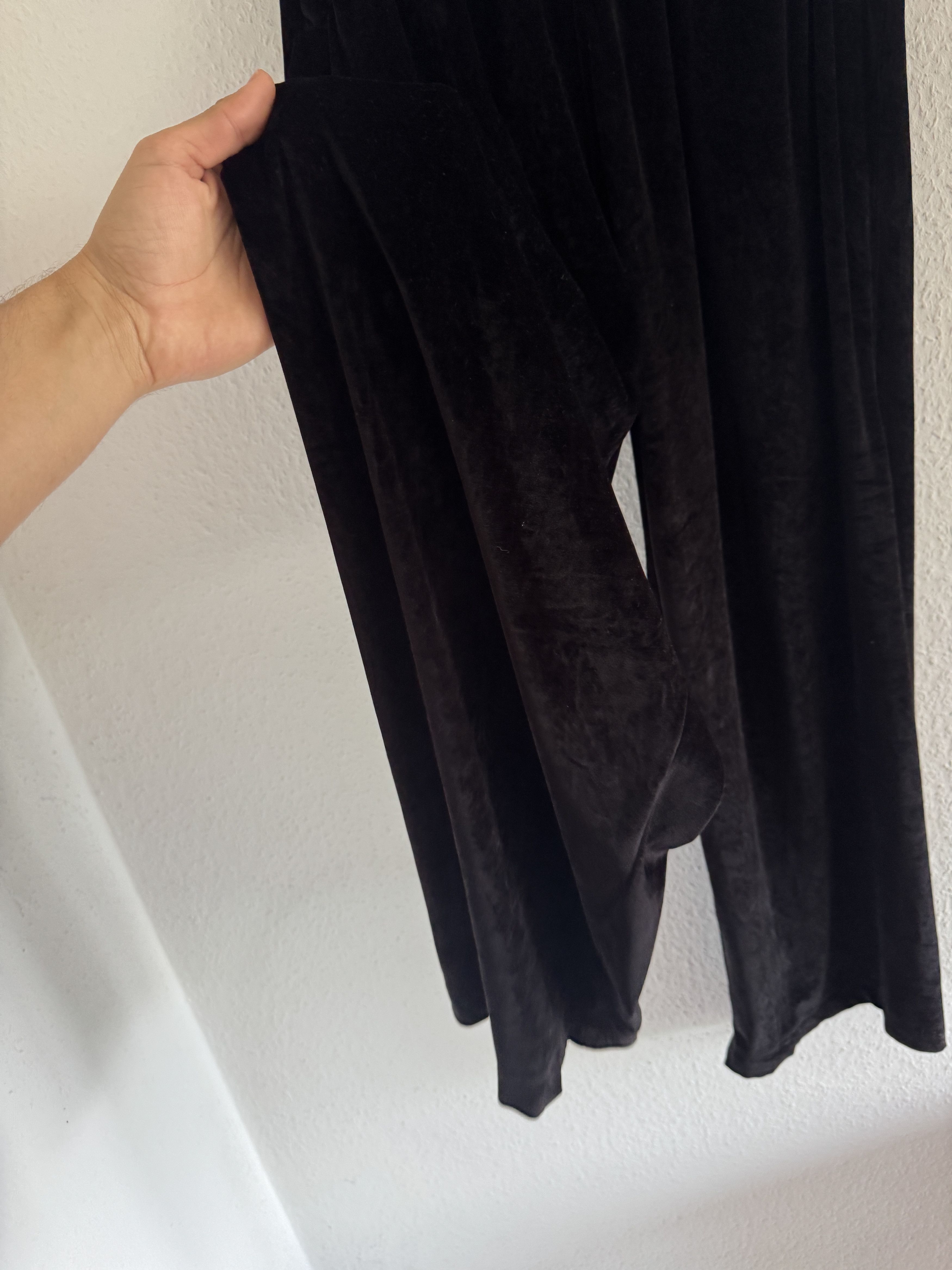 Balenciaga Velvet Wide-Leg Pants Black Size US 32 / EU 48 - 4 Thumbnail