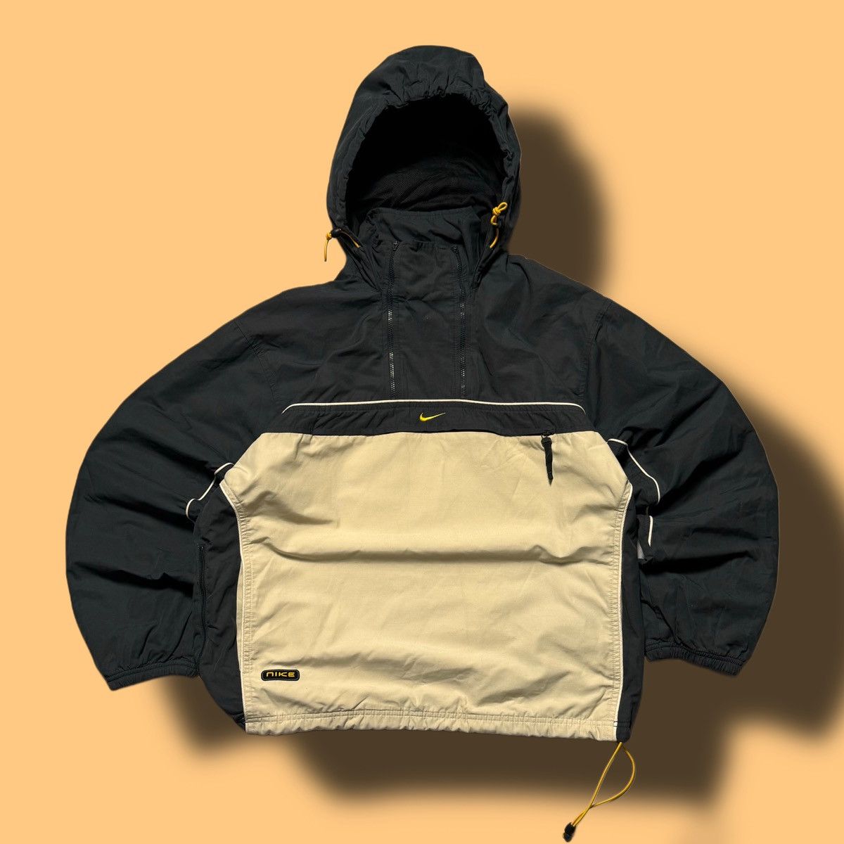 Nike × Vintage 00s Nike Vintage Center Swoosh Oversize Anorak Hooded Jacket Size US S / EU 44-46 / 1 - 1 Thumbnail