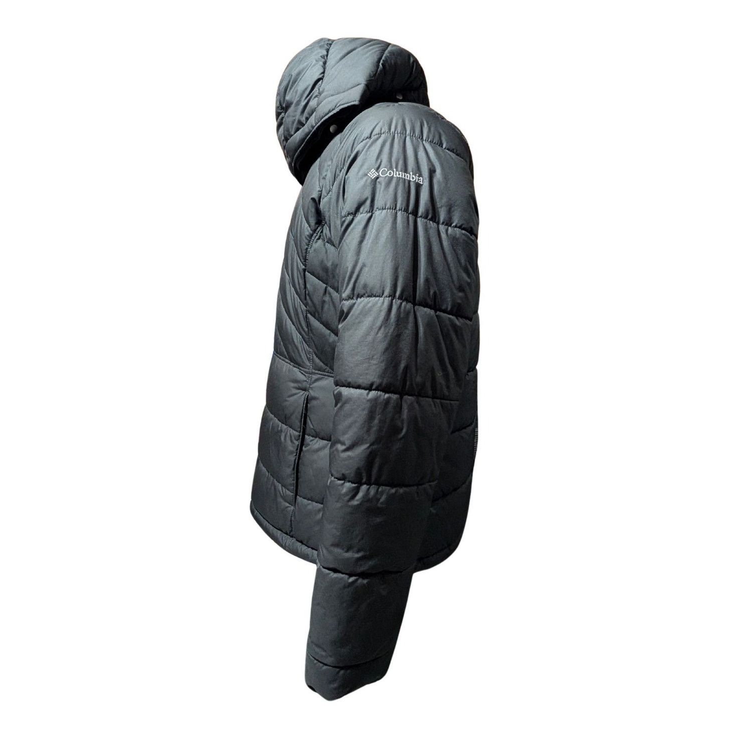 Columbia Columbia Black Puffer Jacket Hooded Women’s Size L USED Size L / US 10 / IT 46 - 2 Thumbnail