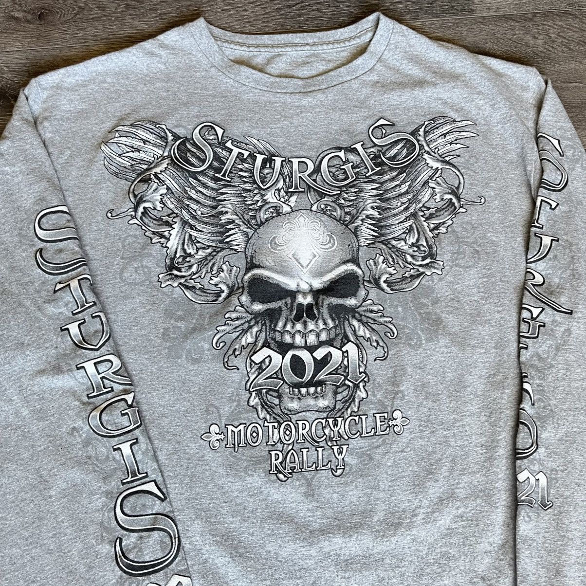 Affliction Vtg Sturgis Motorcycle Rally Affliction Skull Longsleeve Tee Size US XL / EU 56 / 4 - 3 Thumbnail