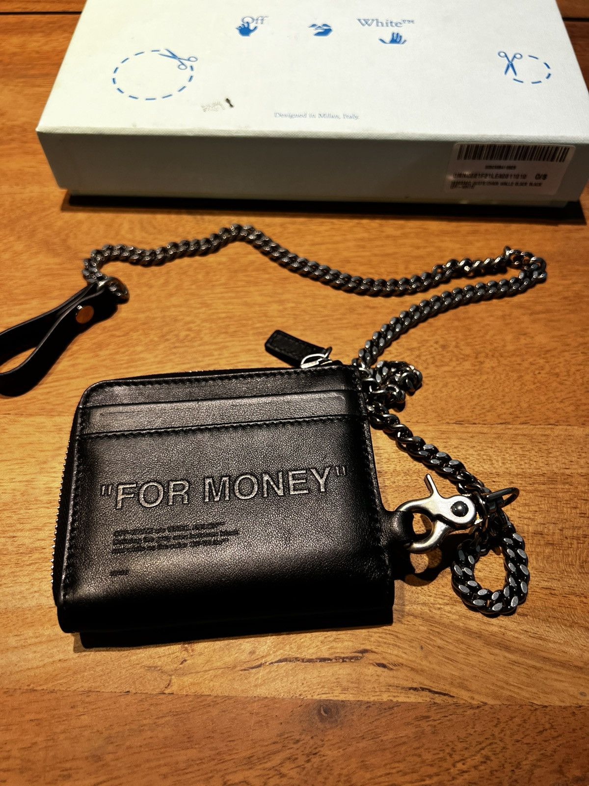 Off-White Off-White Debossed Quote Chain Wallet Brand New Size ONE SIZE - 3 Thumbnail
