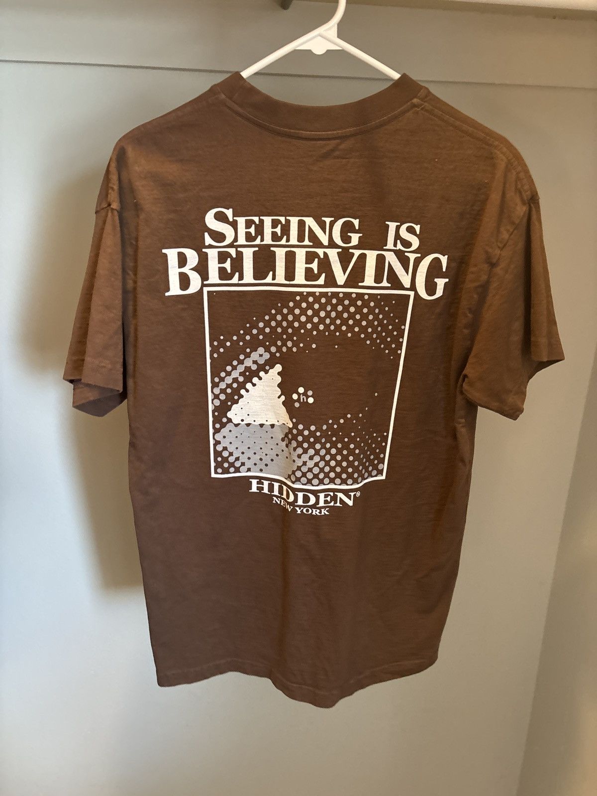 HIDDEN Hidden NY Seeing Is Believing Tee Brown Size US M / EU 48-50 / 2 - 2 Thumbnail