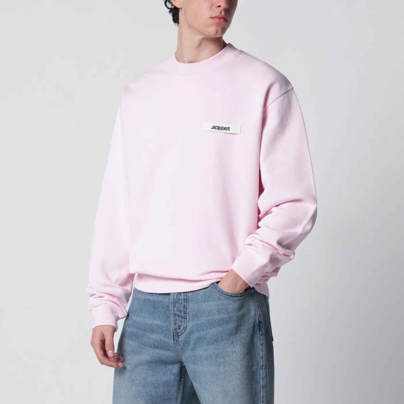 Jacquemus o1d2blof0526 Logo Sweatshirt in Pink Size US XL / EU 56 / 4 - 1 Thumbnail