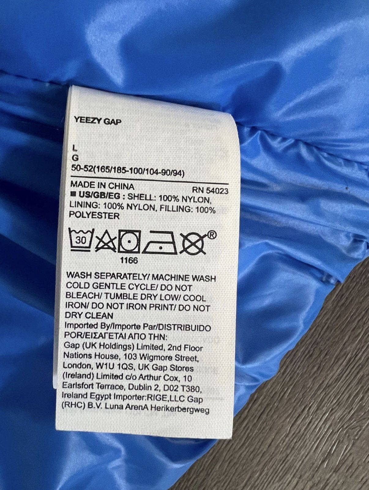 Gap × Yeezy Yeezy Gap Blue Round Jacket – Size L – Kanye West Size US L / EU 52-54 / 3 - 5 Thumbnail
