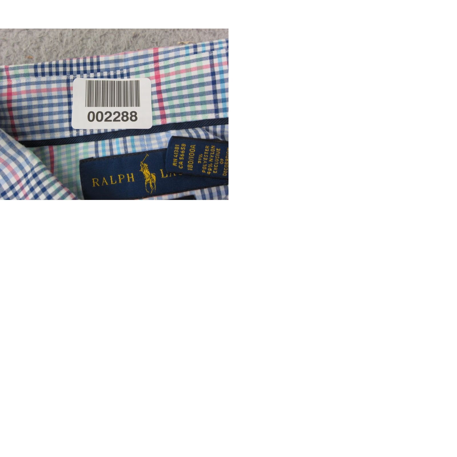 Ralph Lauren Ralph Lauren Shirt Mens Large Blue Green Pink Pony Check Poly Nylon Performance Shirt Button-Up Collared Classic Logo Size US L / EU 52-54 / 3 - 9 Thumbnail