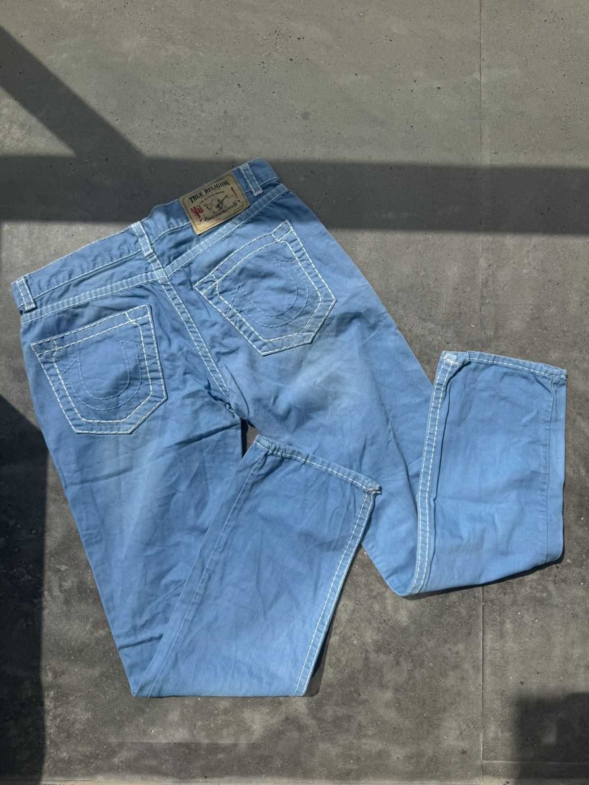 True Religion True Religion Baby Blue Streetwear rare hype denim jeans Size US 36 / EU 52 - 3 Thumbnail