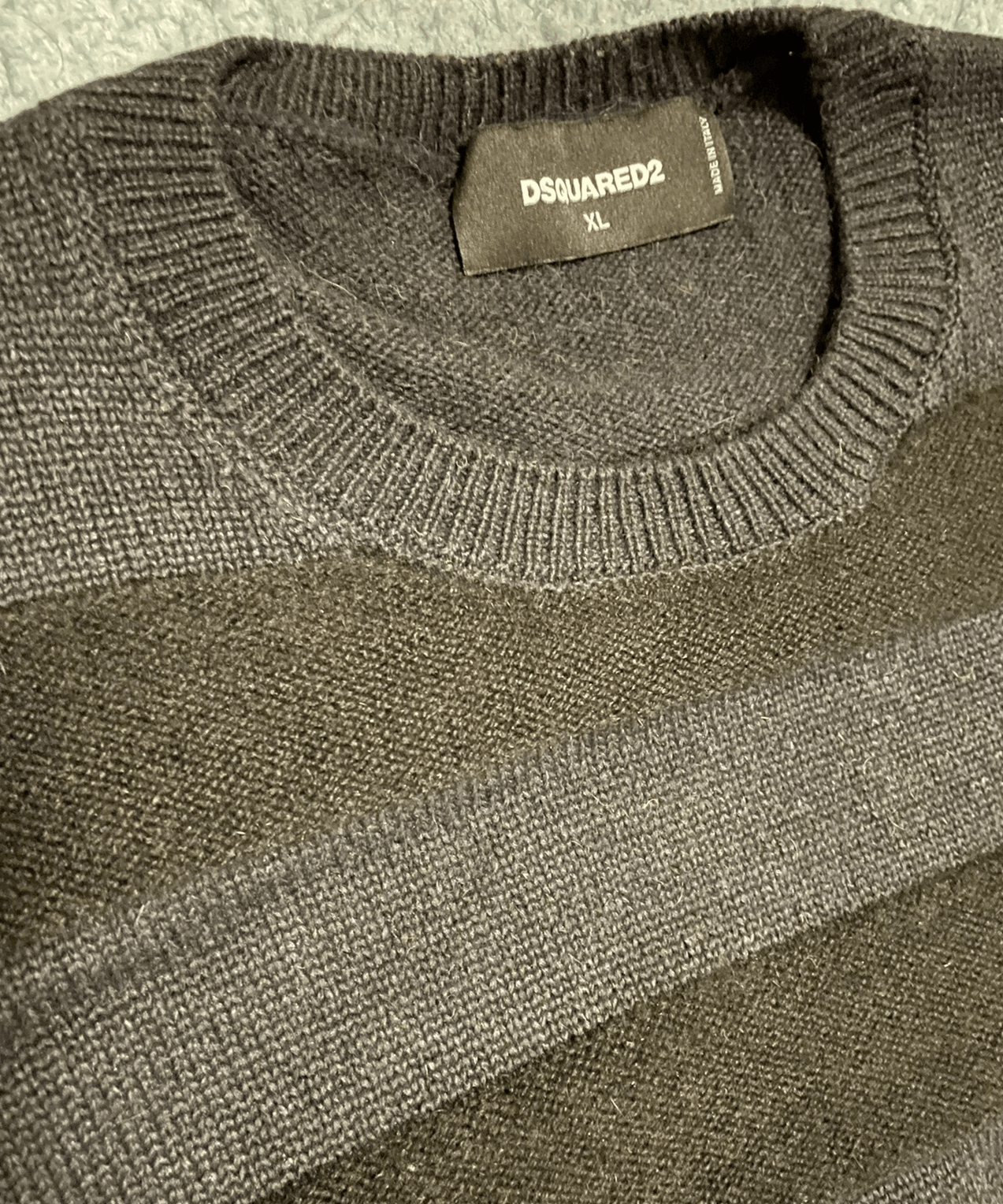 Dsquared2 DSQUARED2 black/grey striped wool sweater size XL Size US XL / EU 56 / 4 - 2 Thumbnail