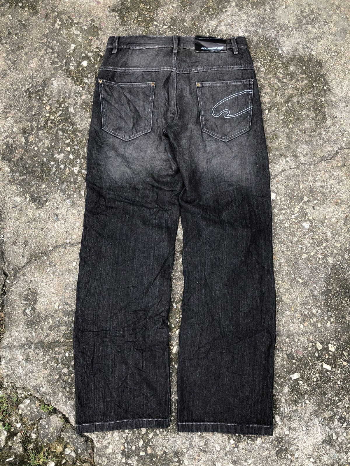 Japanese Brand 💥RARE!💥Vintage Komine Kevlar Protection Denim Baggy Jeans Size US 32 / EU 48 - 14 Thumbnail