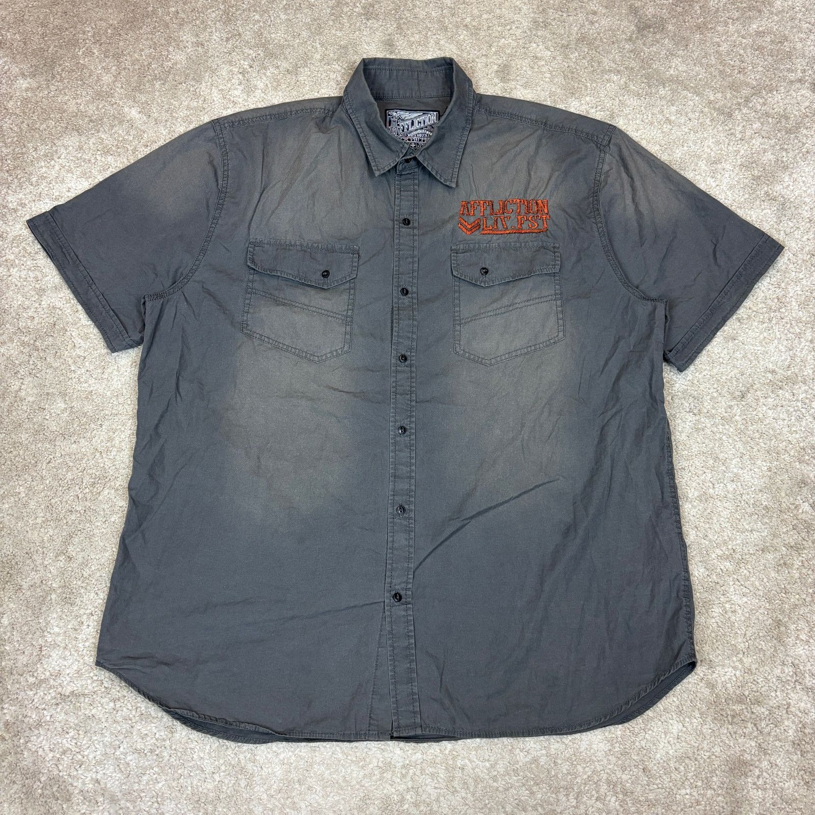 Affliction Affliction Button Up Shirt Men's 2XL XXL Y2K Jesse Pinkman Size US XXL / EU 58 / 5 - 2 Thumbnail