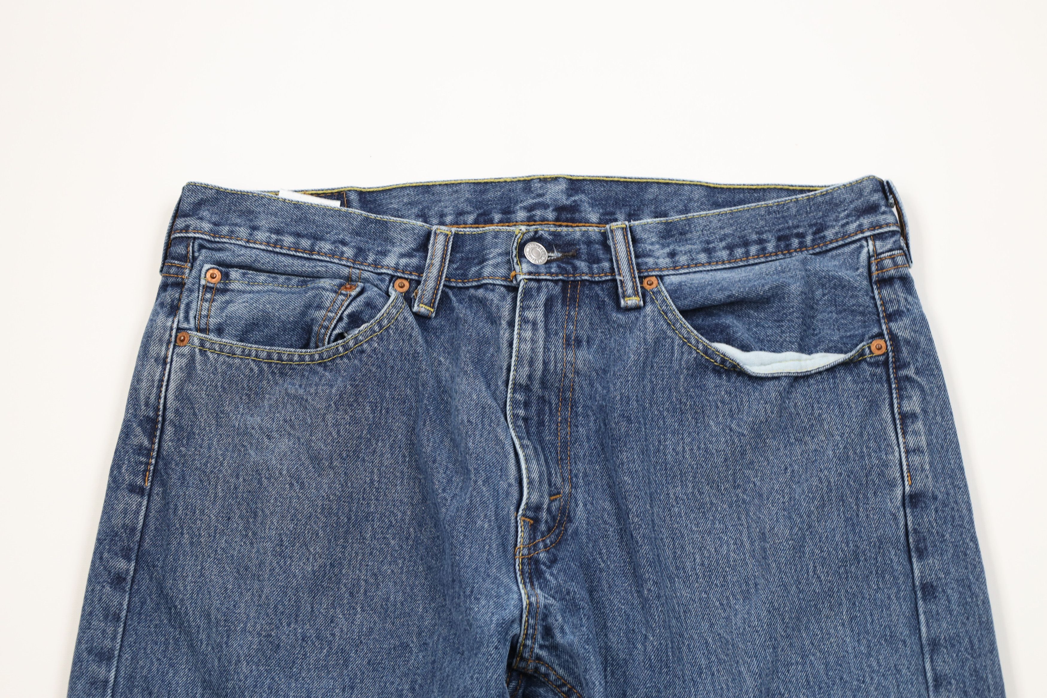 Levi's Vintage Y2K Levis 505 Regular Straight Leg Denim Jeans Blue Size US 36 / EU 52 - 2 Thumbnail