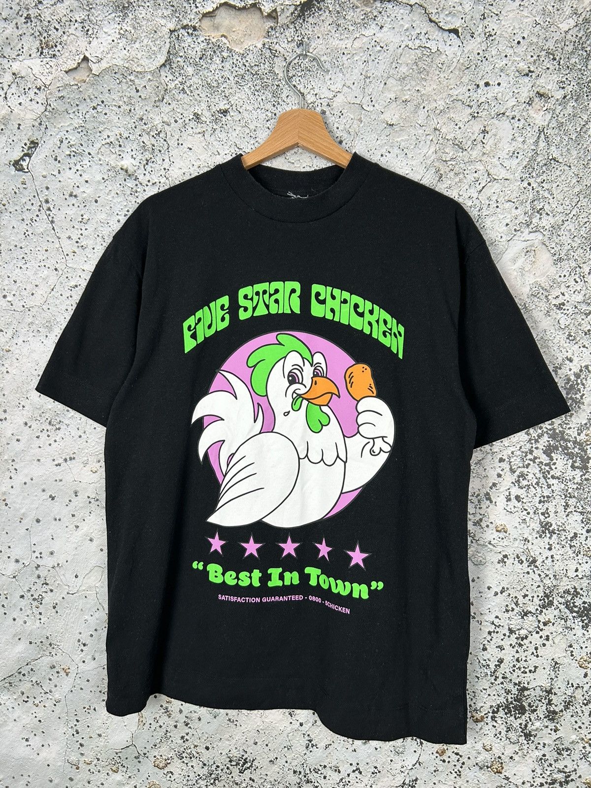 Vintage Vintage Five Star Chicken Graphic Tee 90s Rare Japanese Size US M / EU 48-50 / 2 - 1 Thumbnail