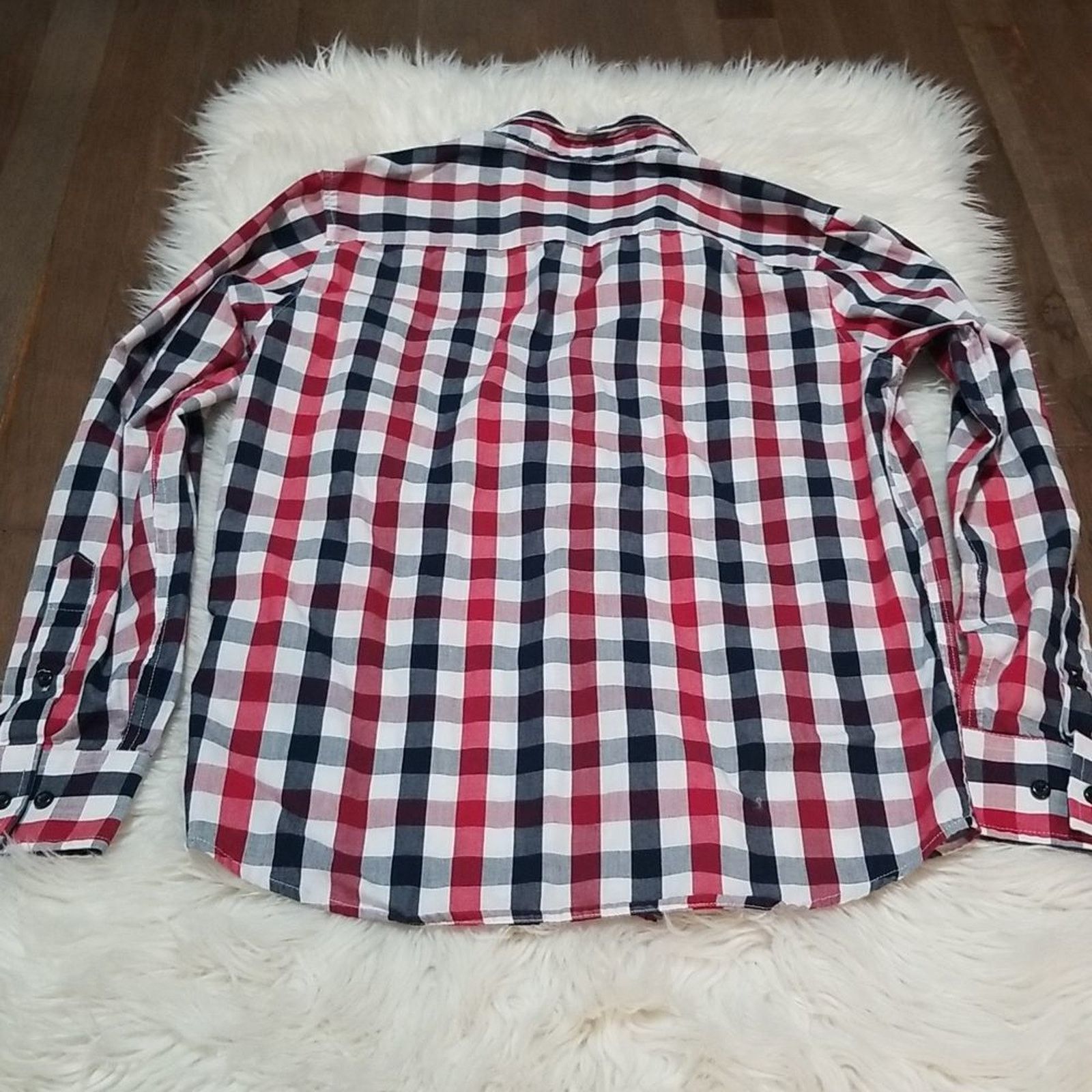 London Fog London Fog Men's Checkered Casual Button Down Shirt Size US S / EU 44-46 / 1 - 8 Thumbnail