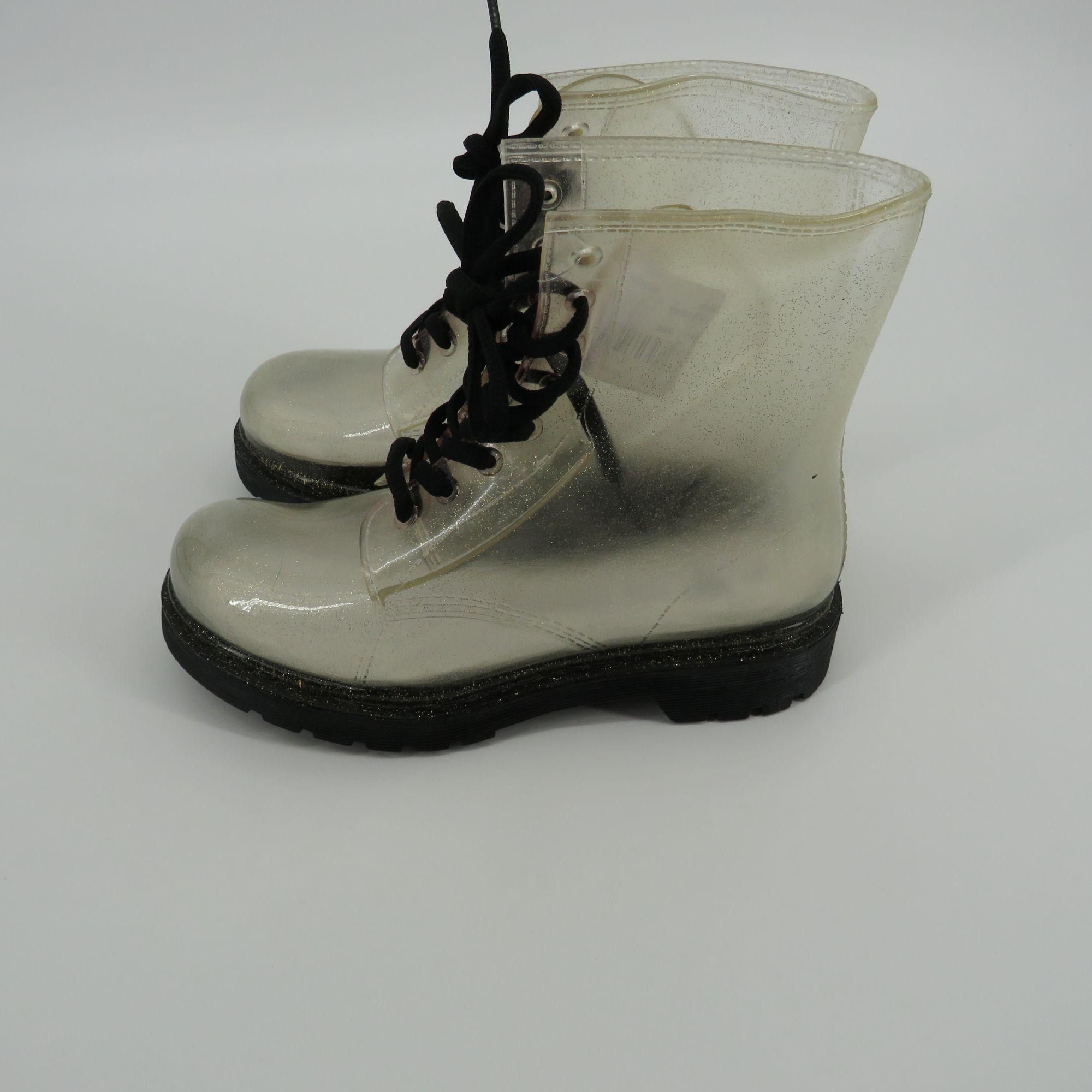 Other G Six Workshop Women's Ankle Boots Clear Gold Glitter 36 (5) Size US 5 / IT 35 - 2 Thumbnail