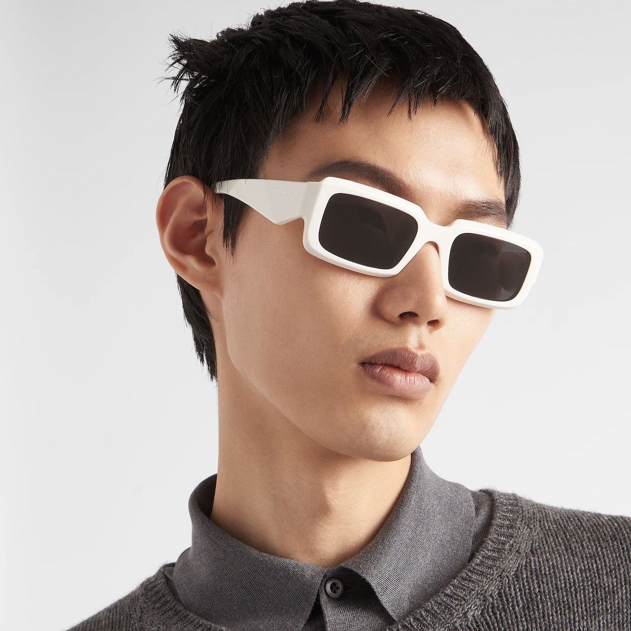 NEW PRADA PR27ZS 17K08Z UNISEX WHITE SUNGLASSES PRADA