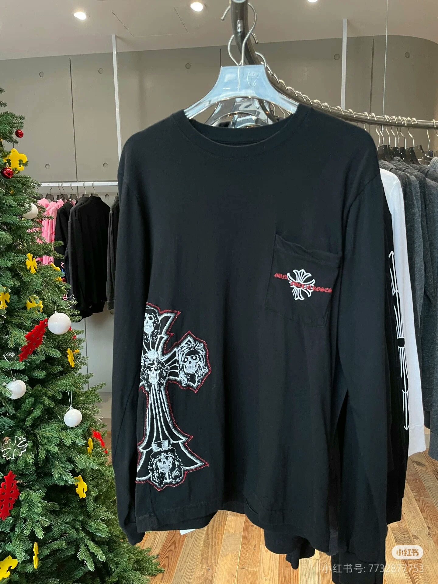 Chrome Hearts Chrome Hearts Embroidered Cross Longsleeve Size US S / EU 44-46 / 1 - 1 Thumbnail
