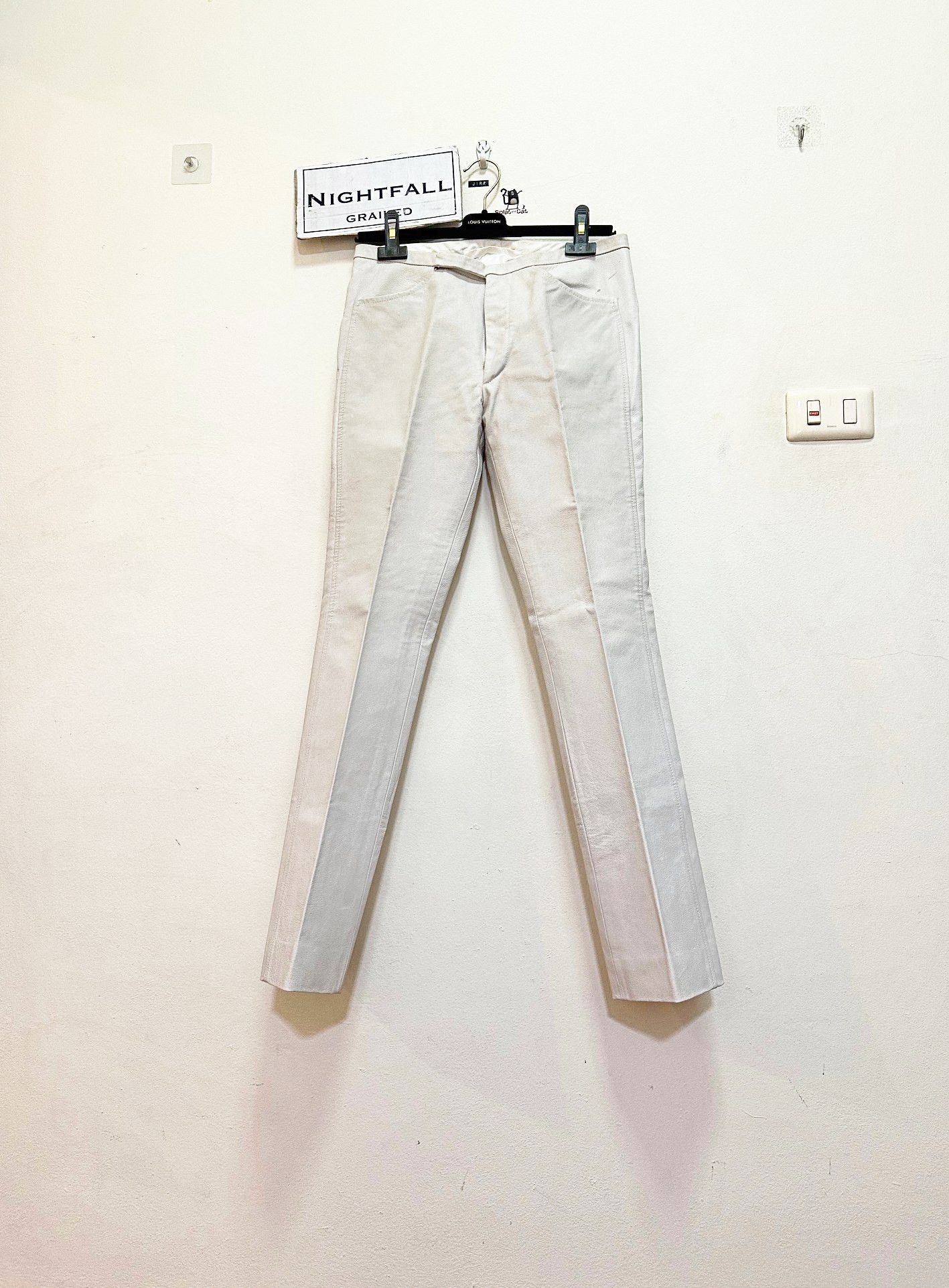 Image of Carol Christian Poell Leather Pants in White, Men's (Size 30)