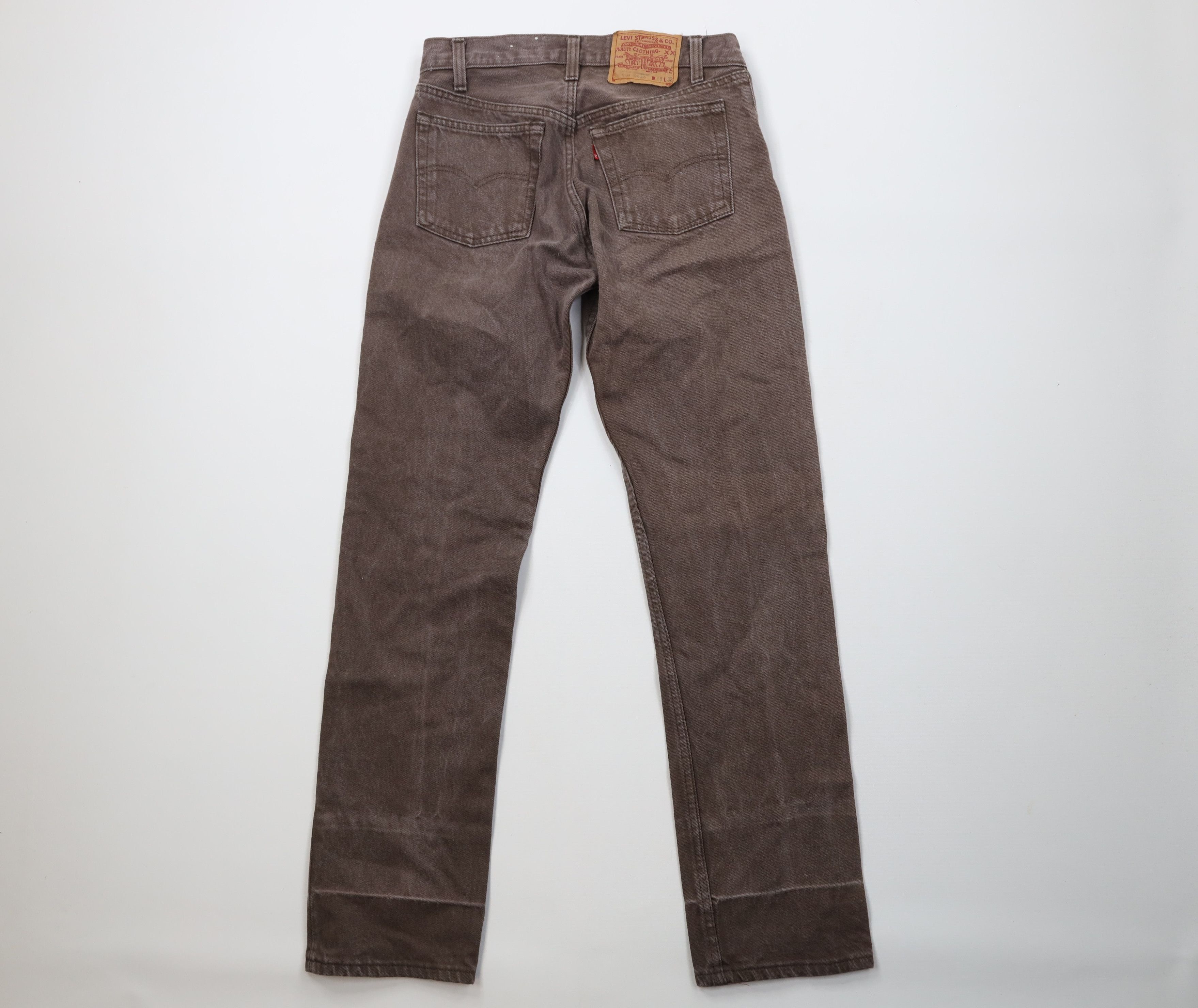 Levi's Vintage 80s Levis 501xx Button Fly Original Jeans Brown USA Size US 28 / EU 44 - 11 Thumbnail