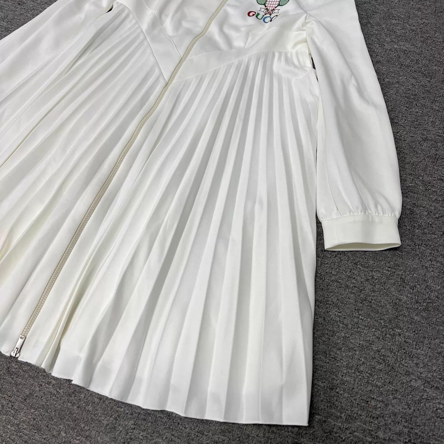 Gucci Gucci Racket Embroidered White A-Line Dress L Size L / US 10 / IT 46 - 4 Thumbnail