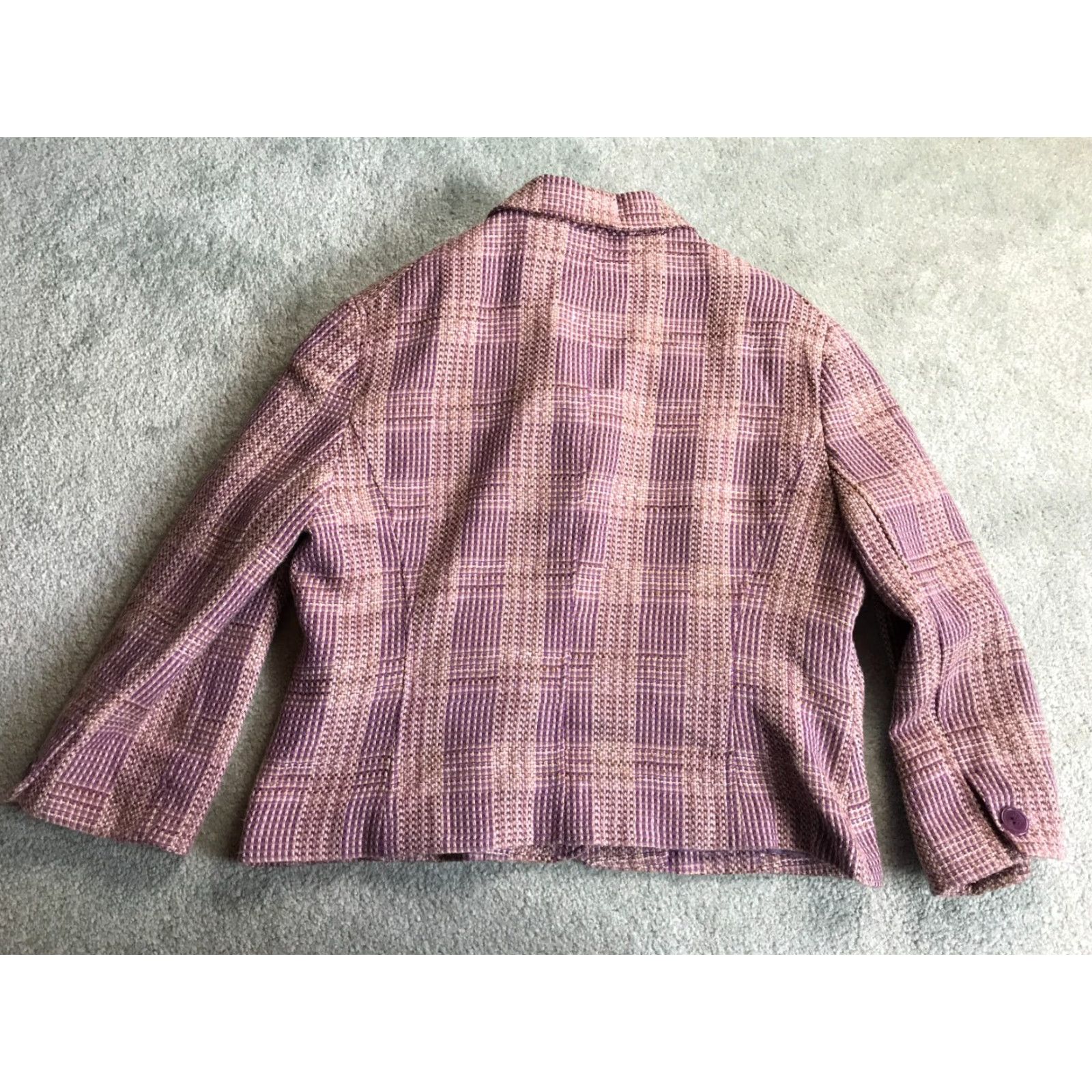 Worthington Worthington Jacket, Women's Size 14, Purple Brown, Shoulder Pads, Jacket, Women, 14, Brown, 90s? Size XL / US 12-14 / IT 48-50 - 2 Thumbnail