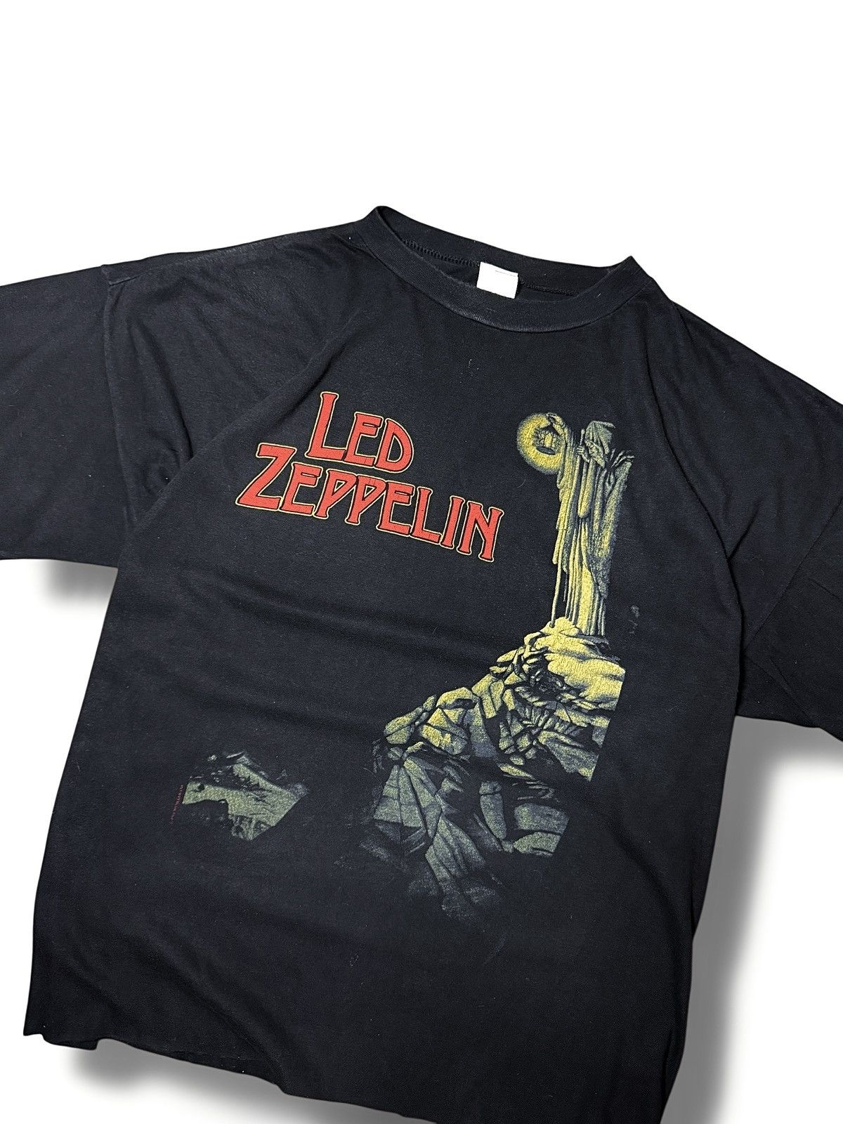 Band Tees Vintage Led Zeppelin Stairway To Heaven T-Shirt Metal Rock Size US XL / EU 56 / 4 - 2 Thumbnail