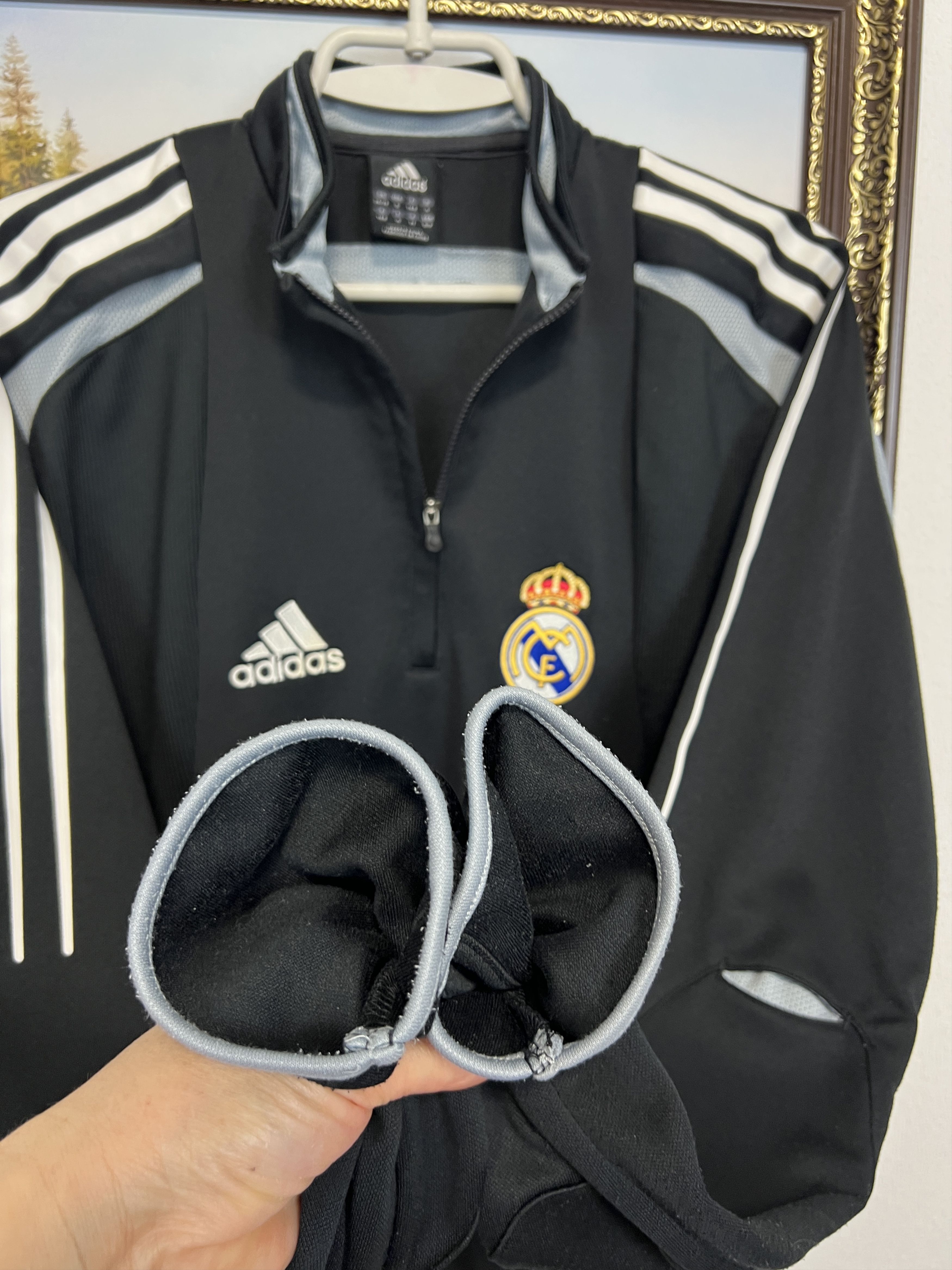 Adidas Vintage Real Madrid Football Train Jacket Soccer Sweatshirt Size US S / EU 44-46 / 1 - 6 Thumbnail