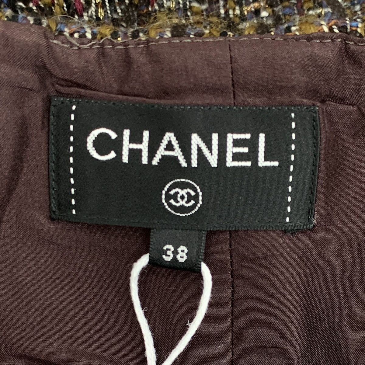Chanel Chanel Dark Brown Check Woven Tweed Casual Mini Skirt K26WX Size 26" / US 2 / IT 38 - 6 Thumbnail